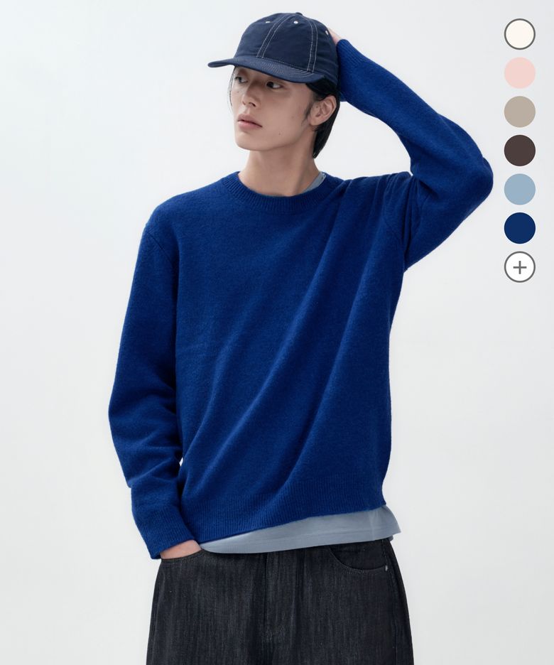 에센셜 크루 넥 니트 (10 colors)