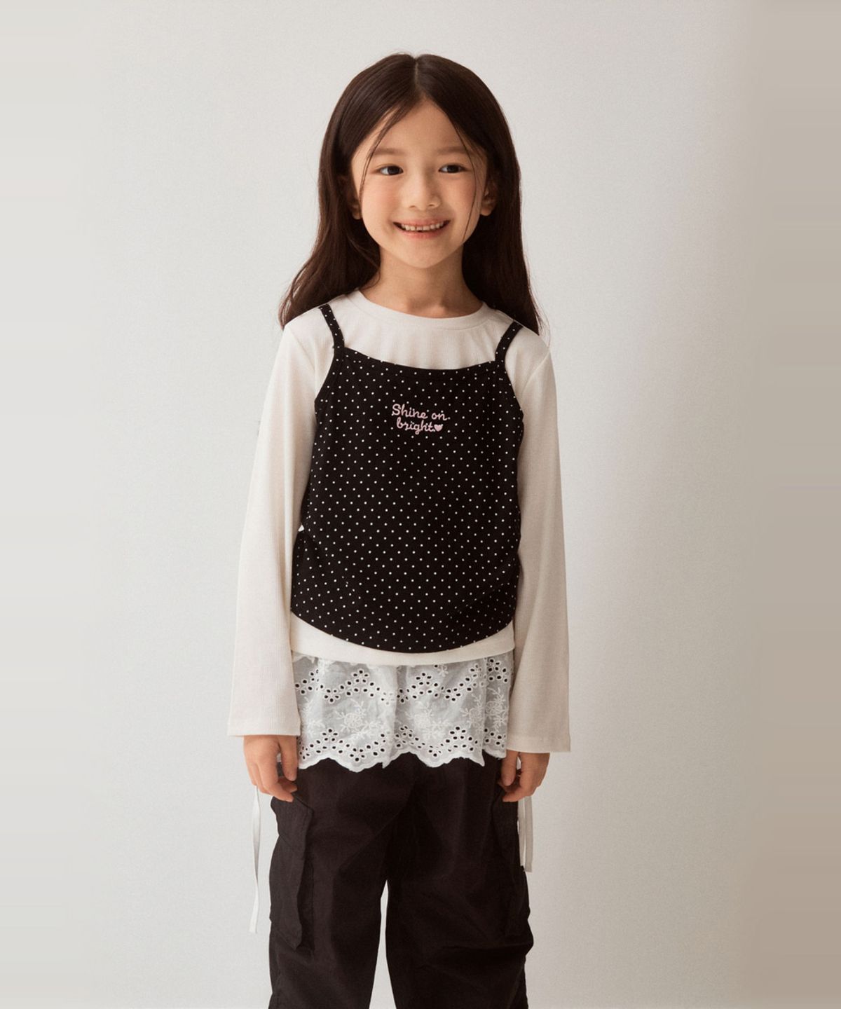 스파오 키즈(SPAO KIDS) [키즈] 여아 뷔스티에 긴팔티_SPLWG38KG2