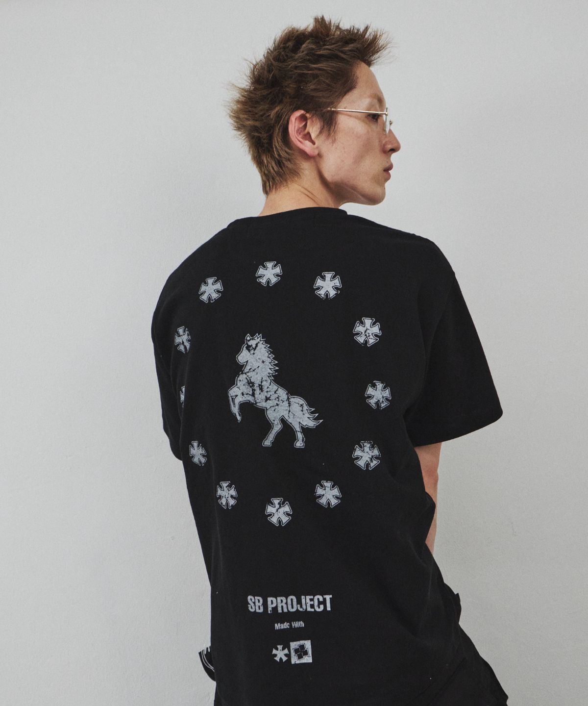 노쿨러스(NOSCOULEURS) WORKMARK T-SHIRT BLACK