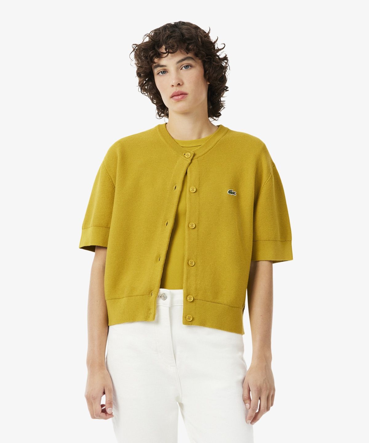 라코스테(LACOSTE) 여성 링스링스 반팔 가디건 AF8244-56N 5AI