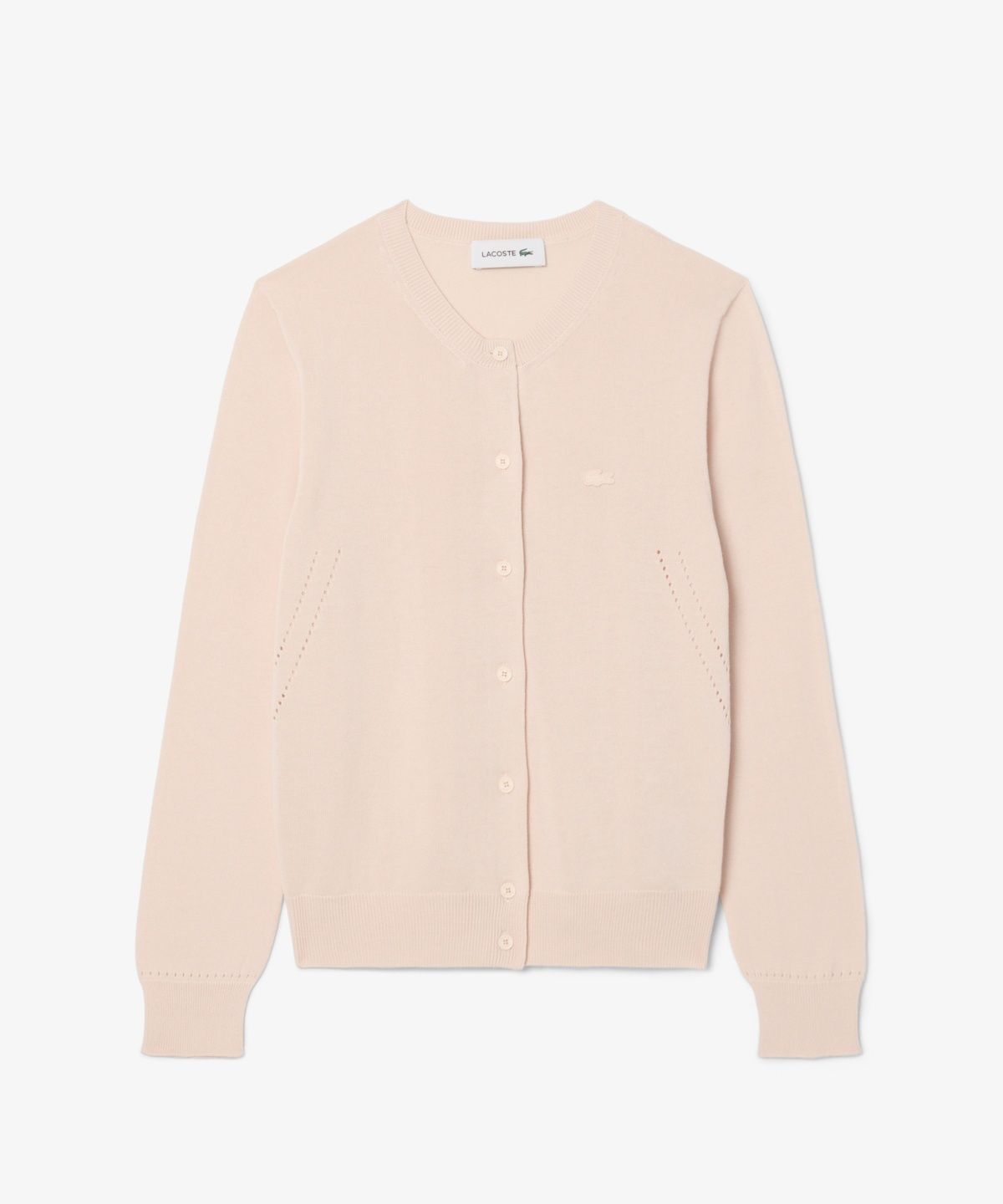 라코스테(LACOSTE) 여성 라이트 코튼 크루넥 가디건 AF5023-56N N6I