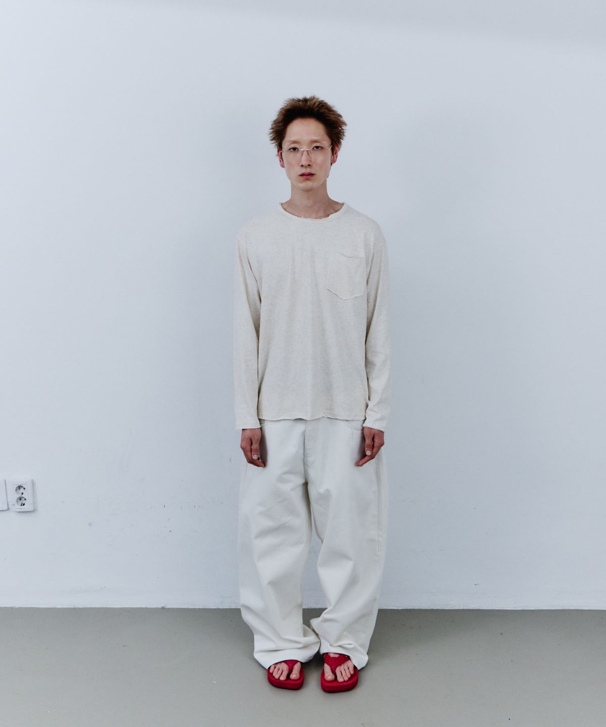 노쿨러스(NOSCOULEURS) UL LS T-SHIRT 09 CREAM