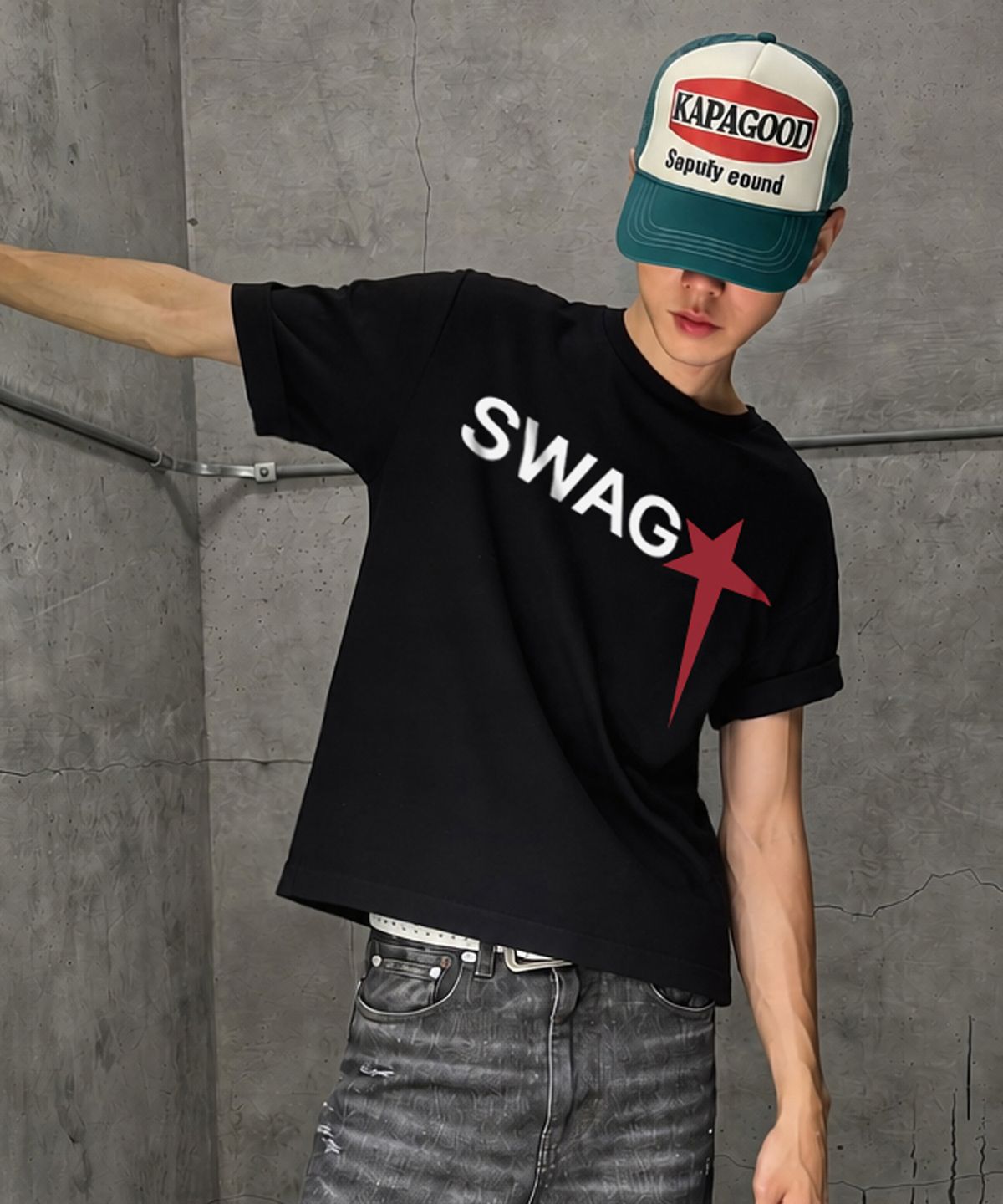 그레이버 오디너리(GRAVER ORDINARY) [ODNR UNISEX]SWAG star 반팔 티셔츠_3color