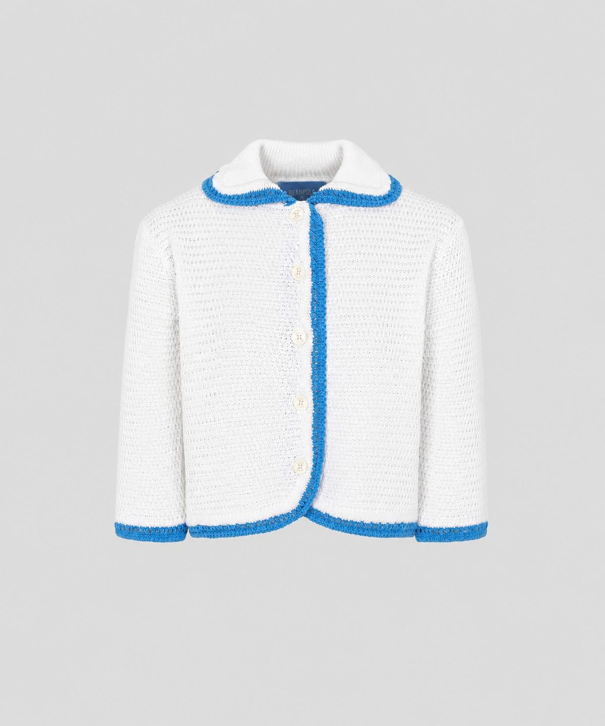 빈폴 레이디스(BEANPOLE LADIES) [정희기] 티핑 칼라넥 카디건  아이보리 (BF675AK010)