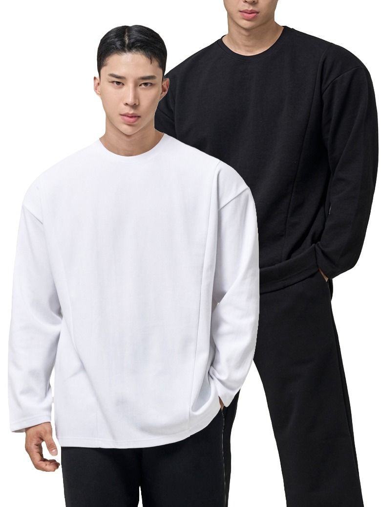 [SET] 퍼펙트 특양면 무지 오버핏 긴팔 티셔츠_9Color