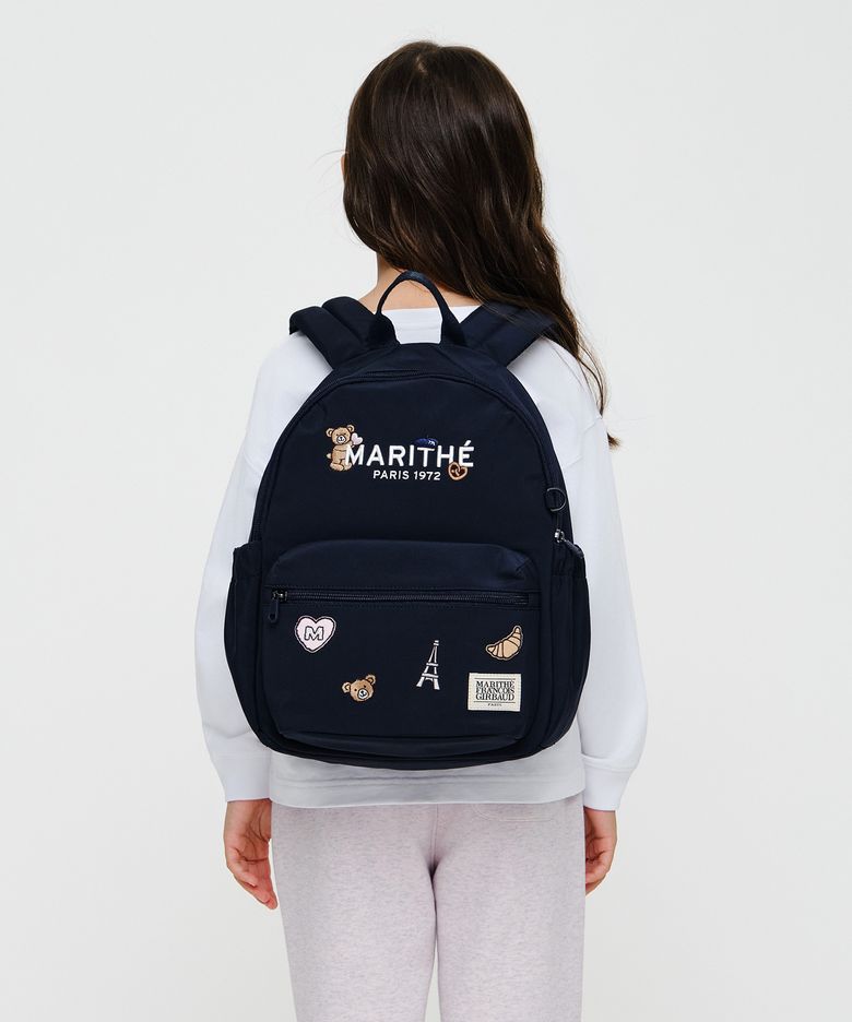 KIDS ALLOVER BEAR WAPPEN BACKPACK navy