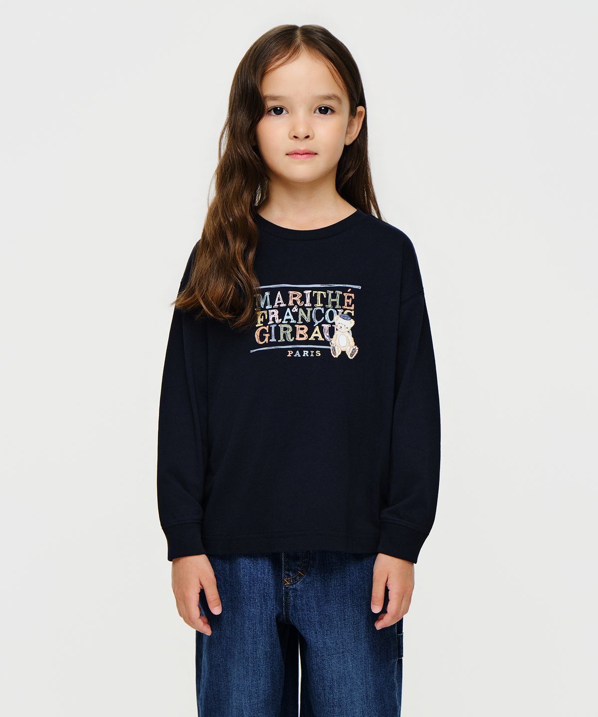 마리떼 키즈(MARITHÉ KIDS) KIDS BEAR GRAPHIC LONG SLEEVE navy