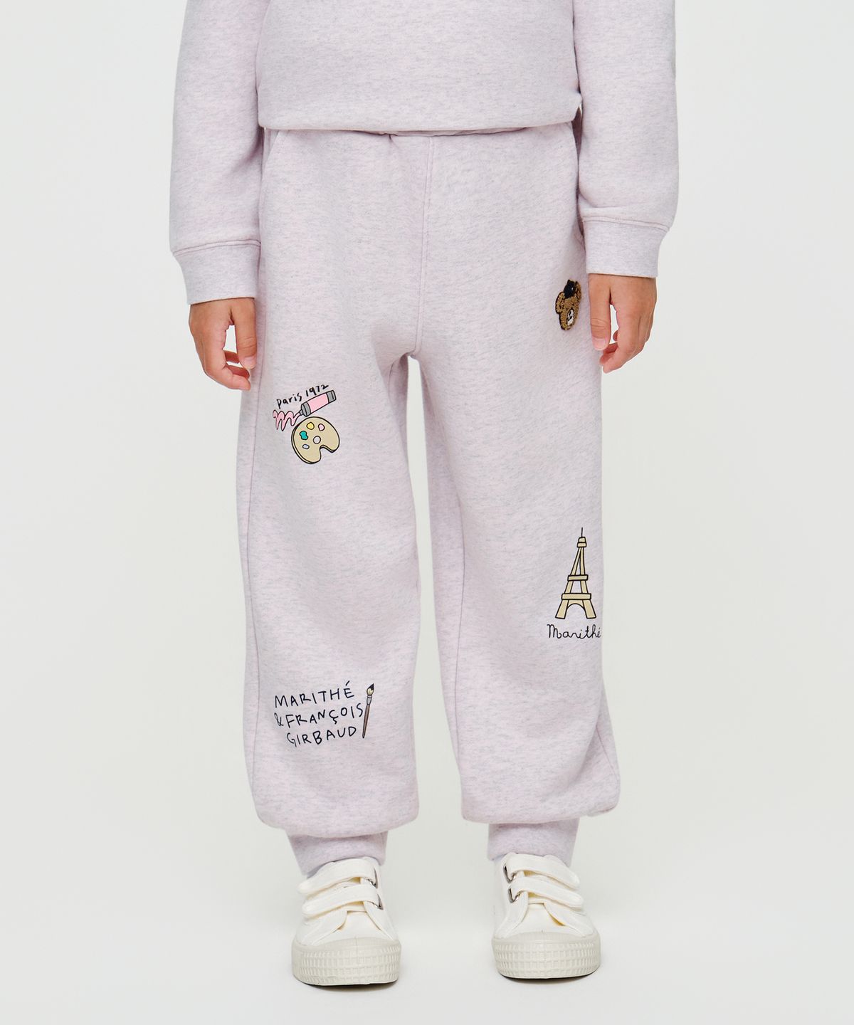 마리떼 키즈(MARITHÉ KIDS) KIDS BEAR GRAPHIC SWEAT PANTS baby pink