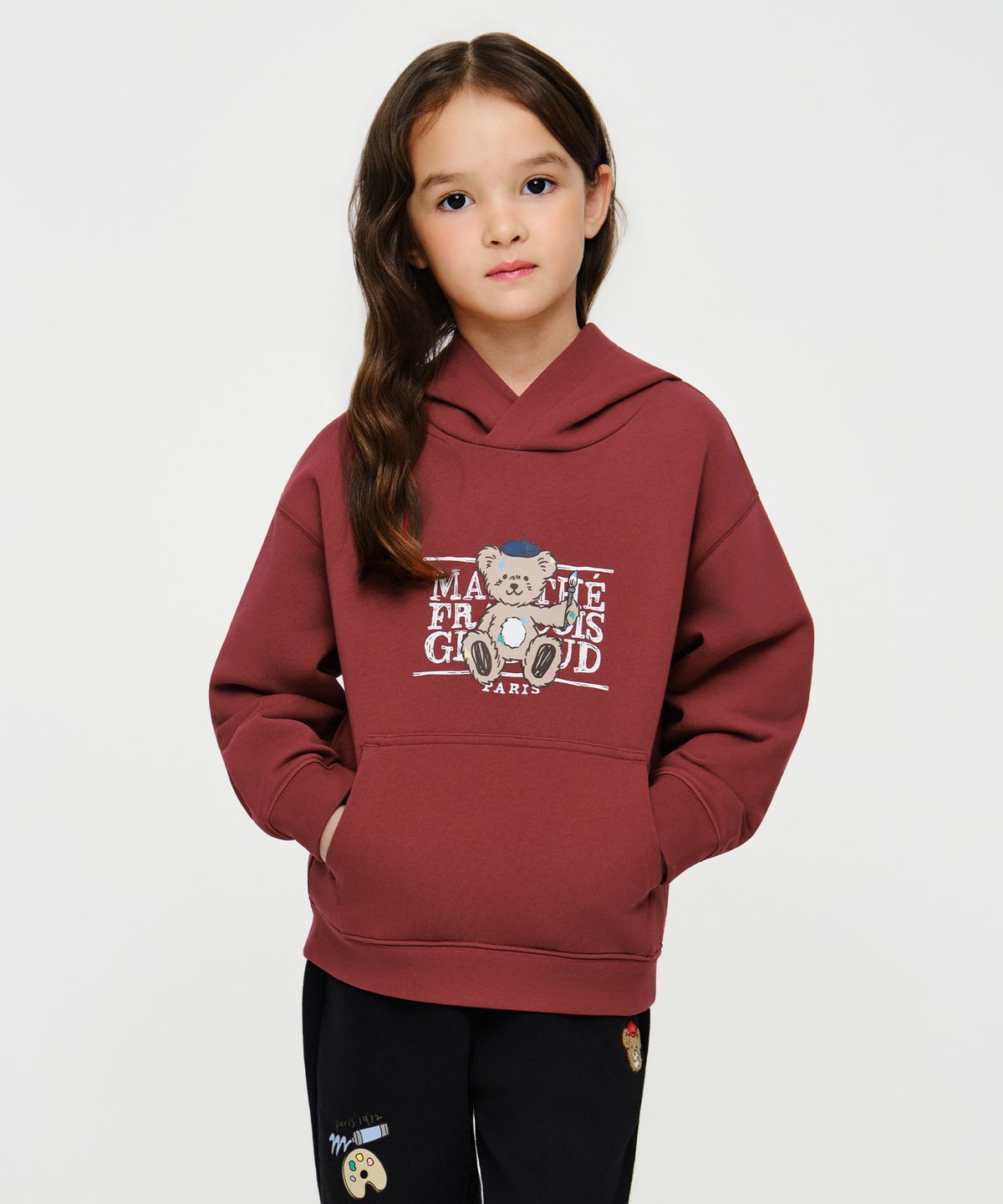 마리떼 키즈(MARITHÉ KIDS) KIDS BEAR CLASSIC LOGO REGEN HOODIE red