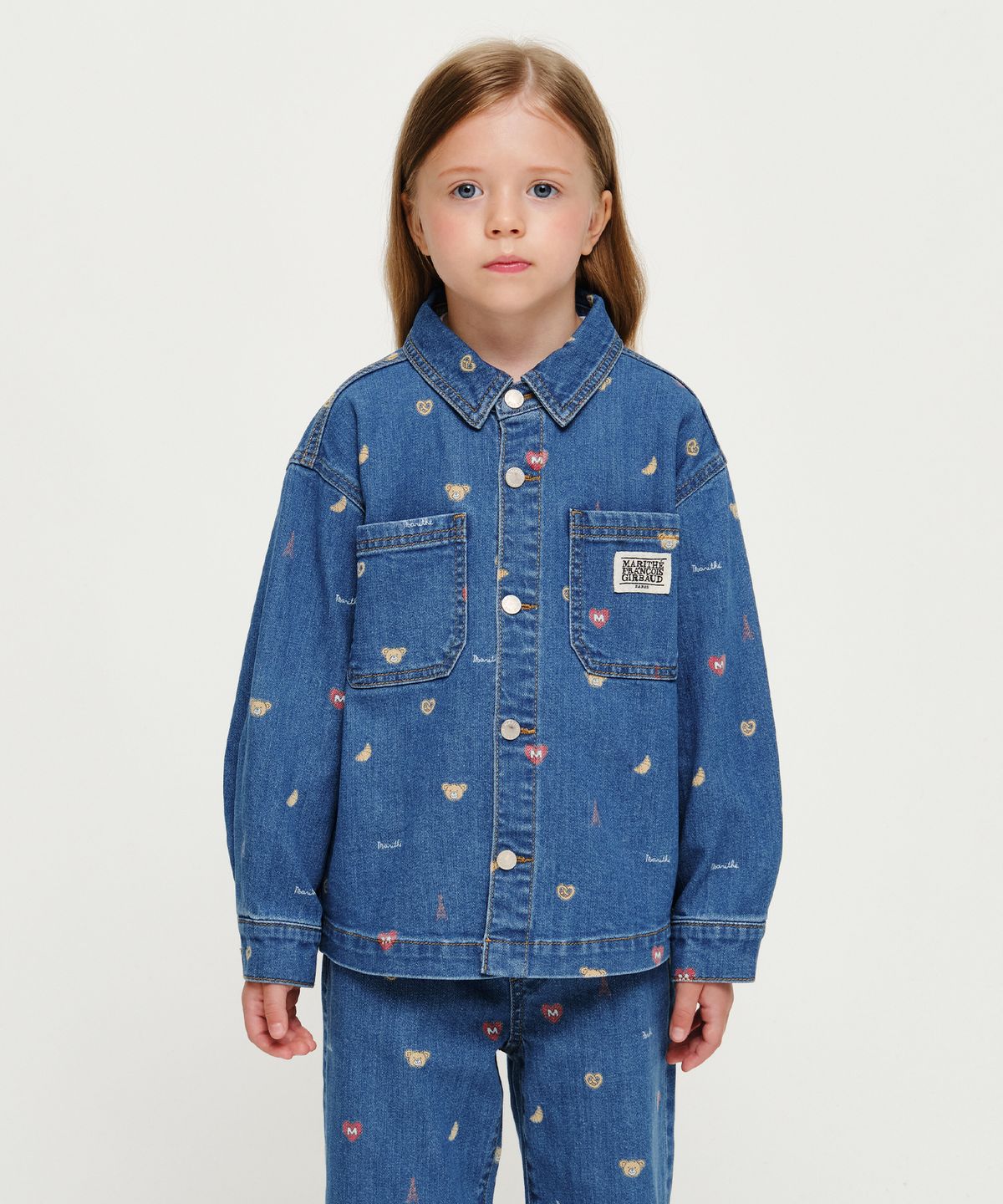 마리떼 키즈(MARITHÉ KIDS) KIDS PRINTED DENIM JACKET blue