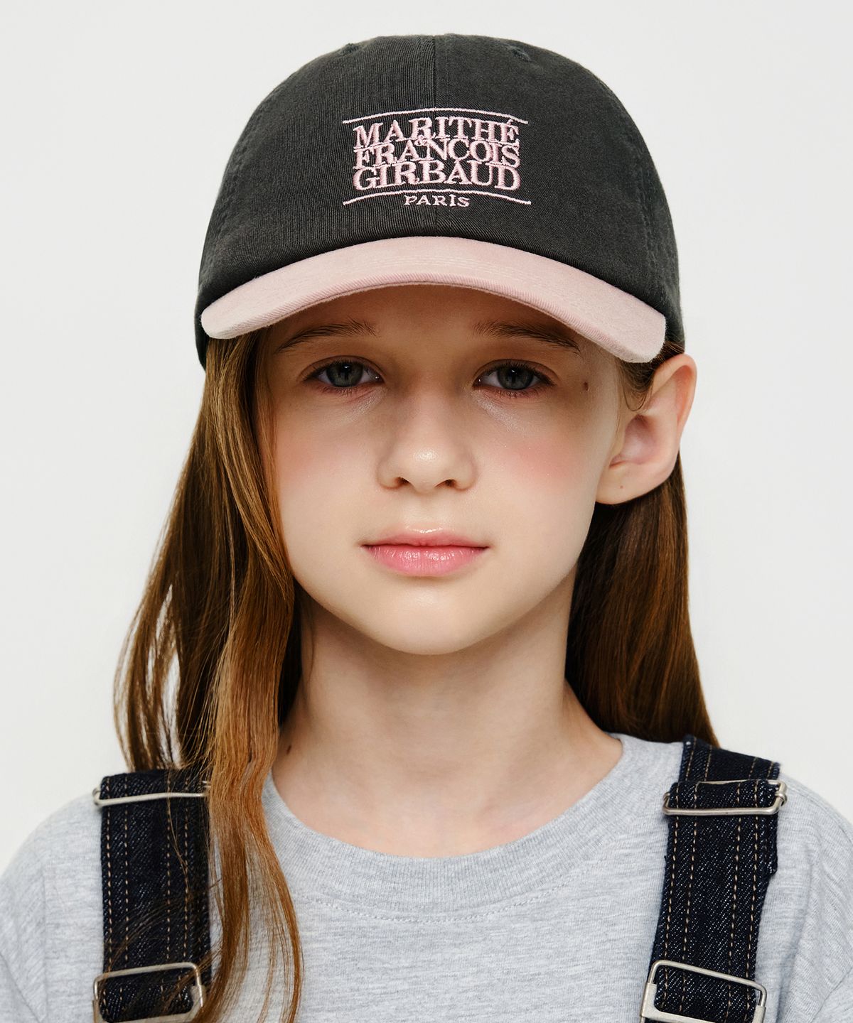 마리떼 키즈(MARITHÉ KIDS) KIDS SMALL CLASSIC LOGO TWO TONE CAP charcoal