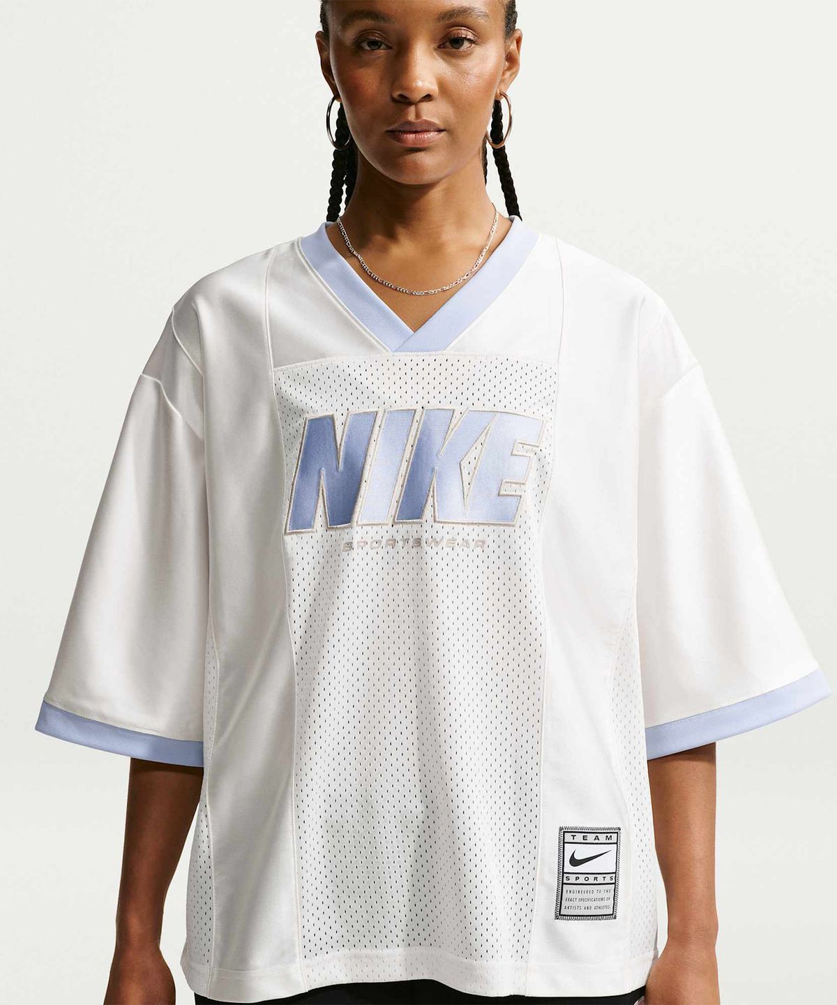 나이키(NIKE) 스포츠웨어 오버사이즈 반소매 그래픽 저지 W - 세일:블랙 / IV5751-133