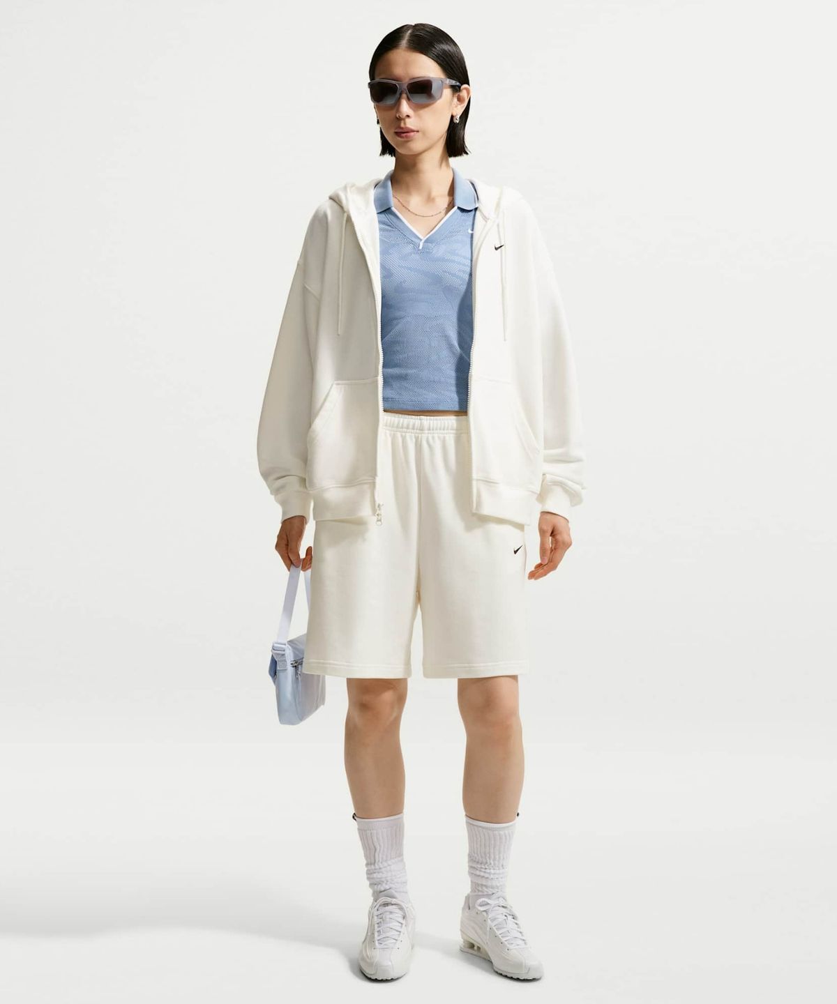 나이키(NIKE) 스튜디오 플리스 라이트웨이트 프렌치 테리 오버사이즈 하이라이즈 쇼츠 W - 세일:블랙 / IV4767-133