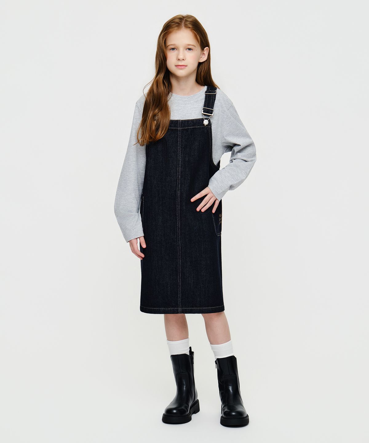 마리떼 키즈(MARITHÉ KIDS) KIDS W OVERALL DENIM SKIRT indigo
