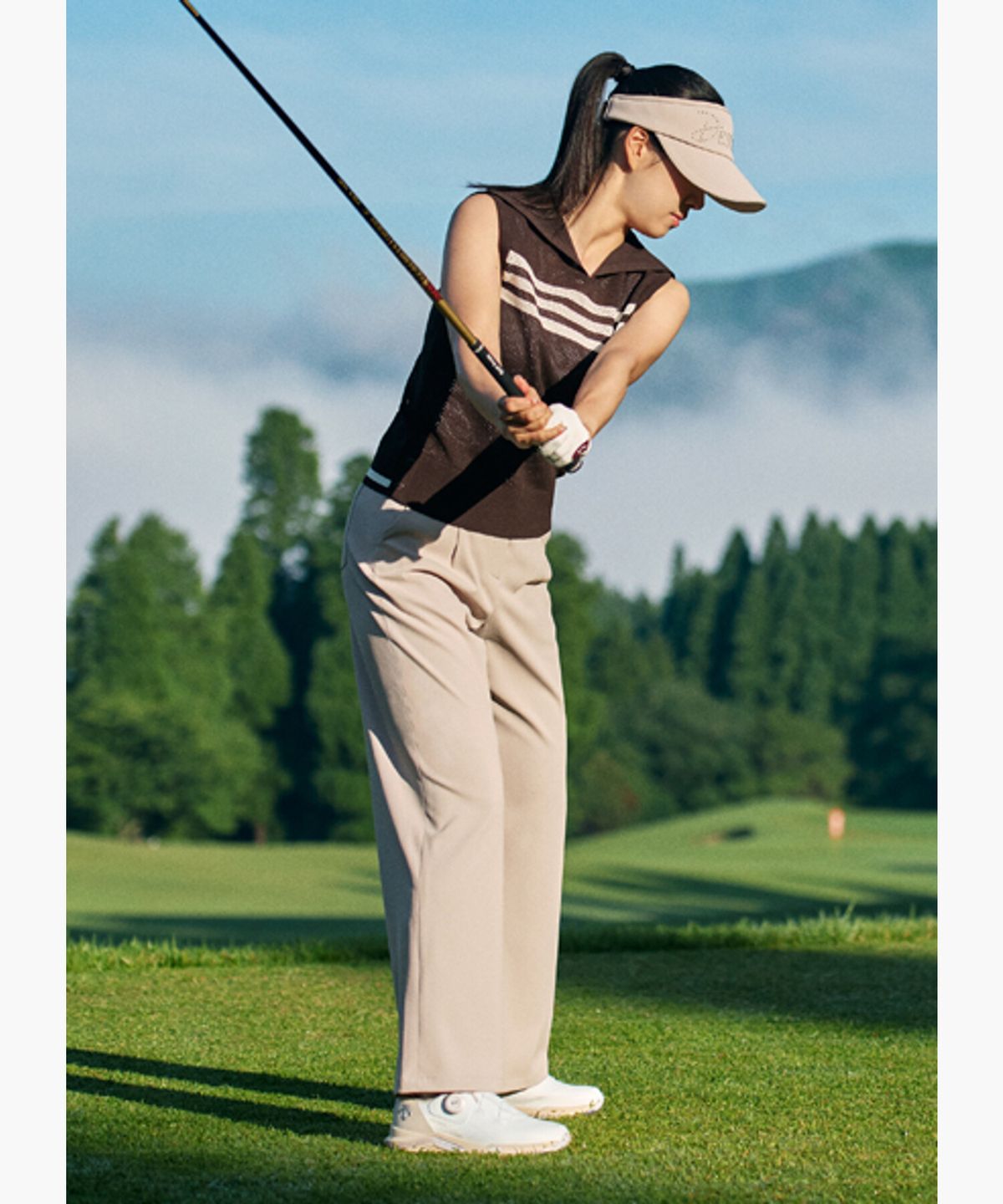 데상트 골프(DESCENTE GOLF) 여성 와이드팬츠  DR32WFPT82