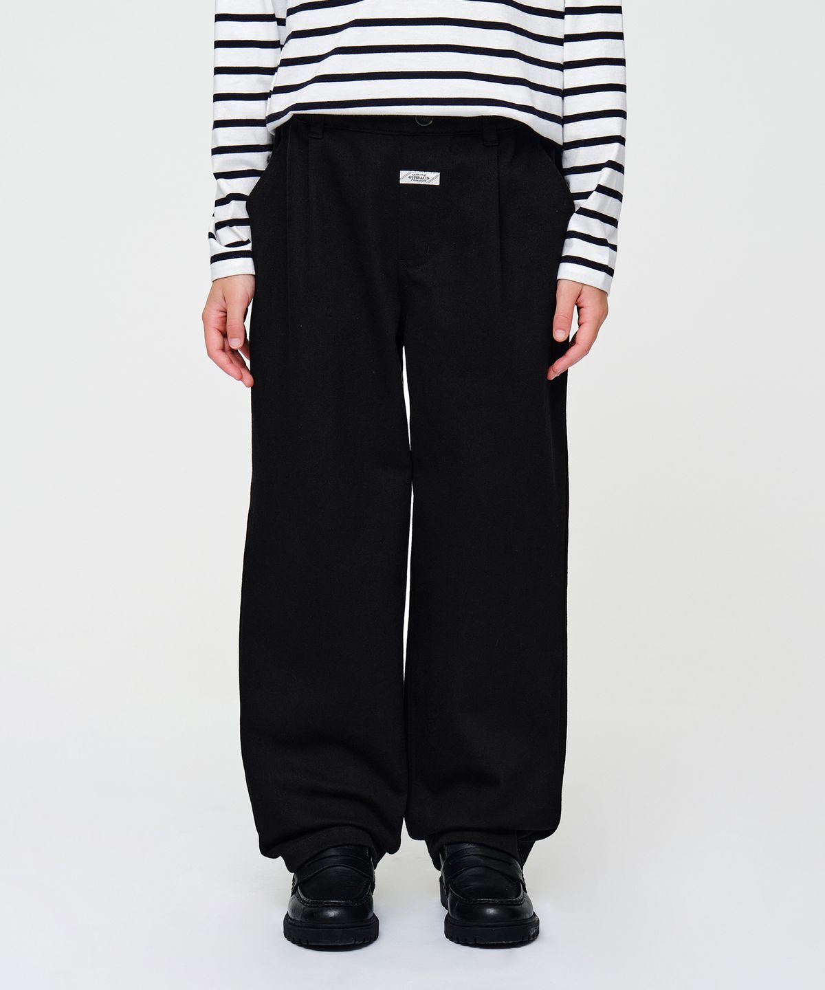 마리떼 키즈(MARITHÉ KIDS) KIDS STRAIGHT COTTON PANTS black