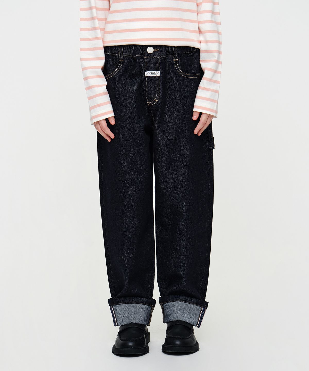 마리떼 키즈(MARITHÉ KIDS) KIDS OUTSTITCH ROLL-UP DENIM PANTS indigo