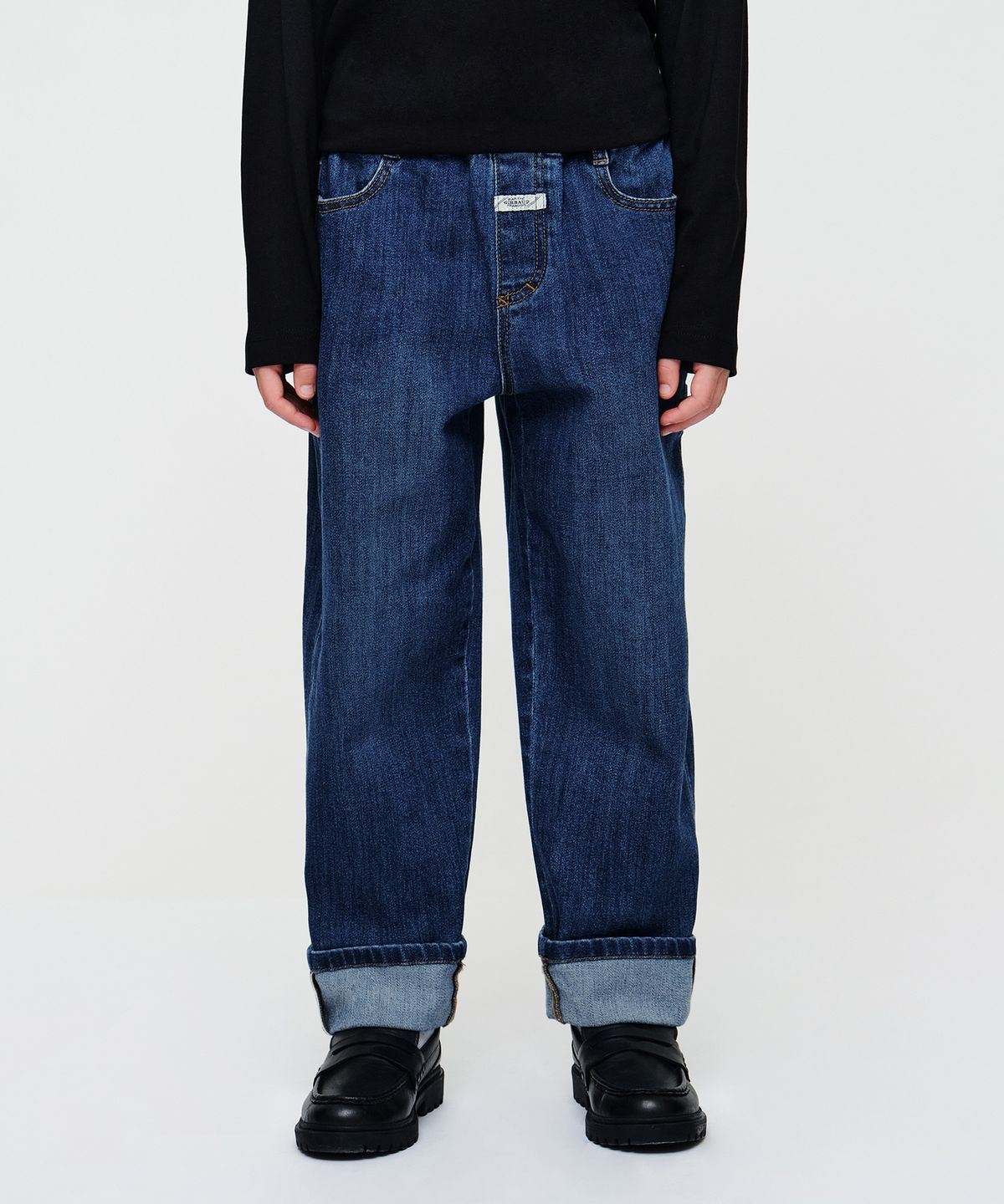 마리떼 키즈(MARITHÉ KIDS) KIDS OUTSTITCH ROLL-UP DENIM PANTS blue