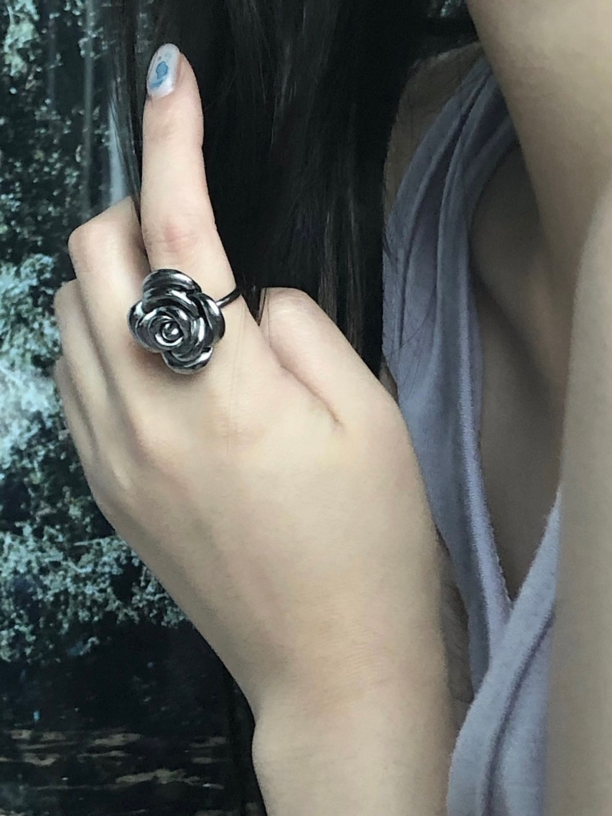 아포엠(APOEM) VINTAGE ROSE OPEN RING