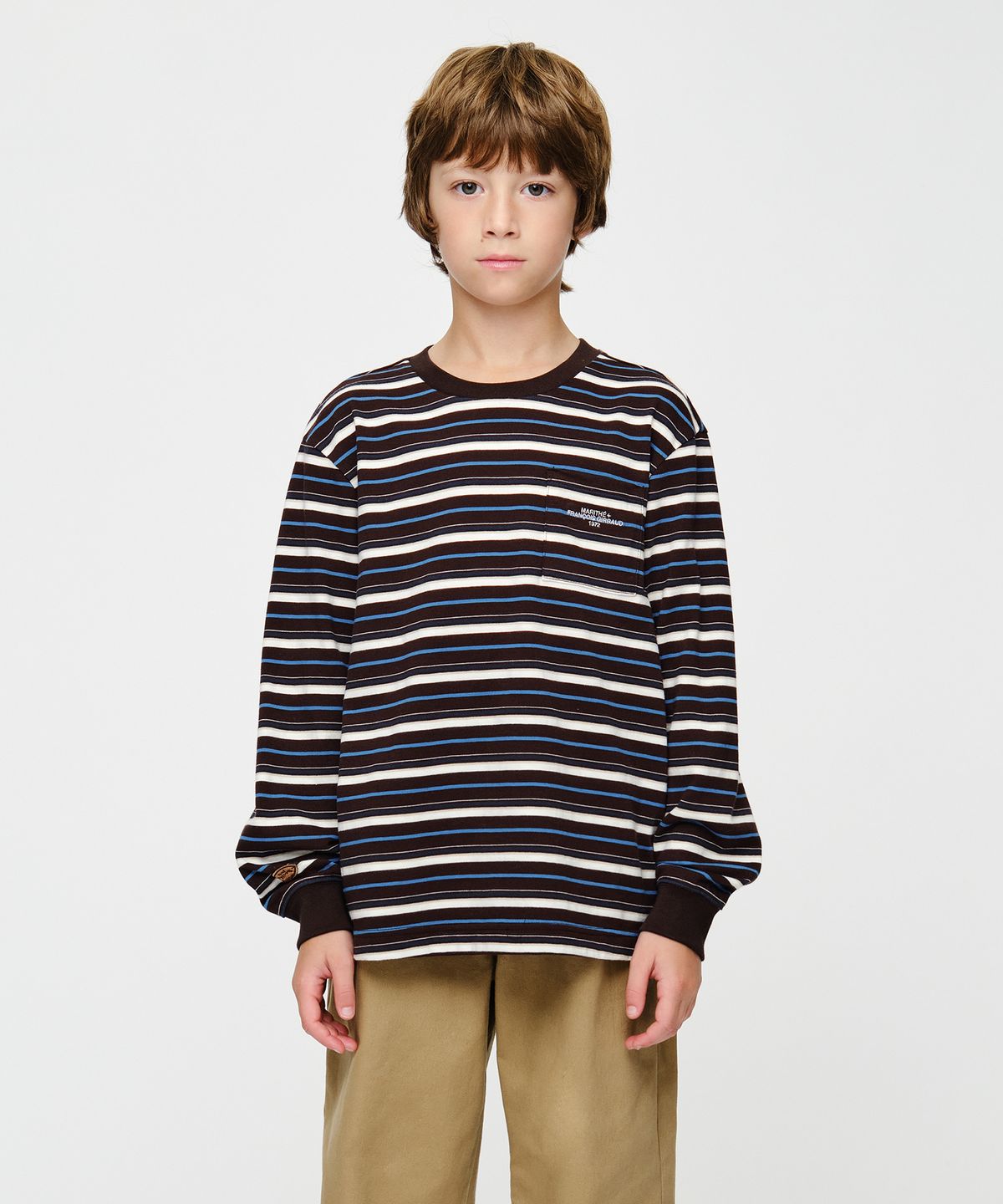 마리떼 키즈(MARITHÉ KIDS) KIDS POCKET LONG SLEEVE TEE stripe