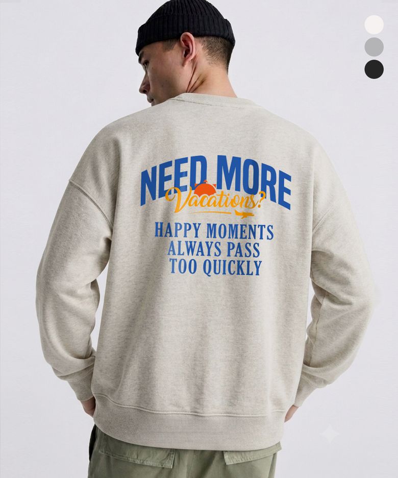레귤러 스웨트셔츠 NEED MORE (오트밀)
