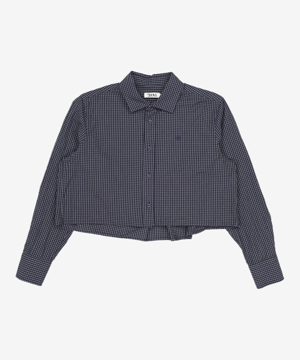 그로브(GROVE) MAREN CHECK SHIRT (NAVY CHECK) FREE