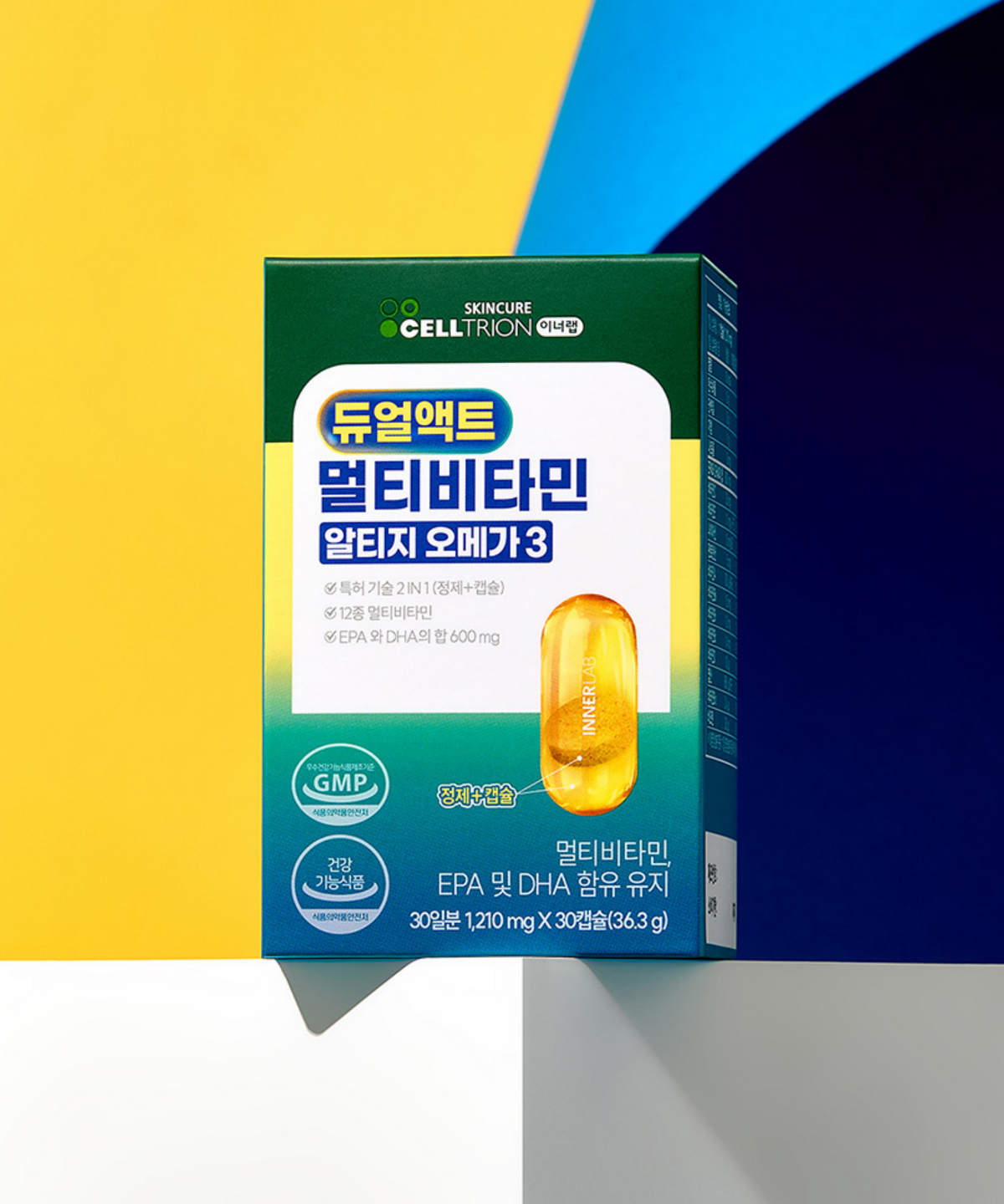 이너랩(INNERLAB) 듀얼액트 멀티비타민 알티지오메가3 (30캡슐/1개월분) 1박스