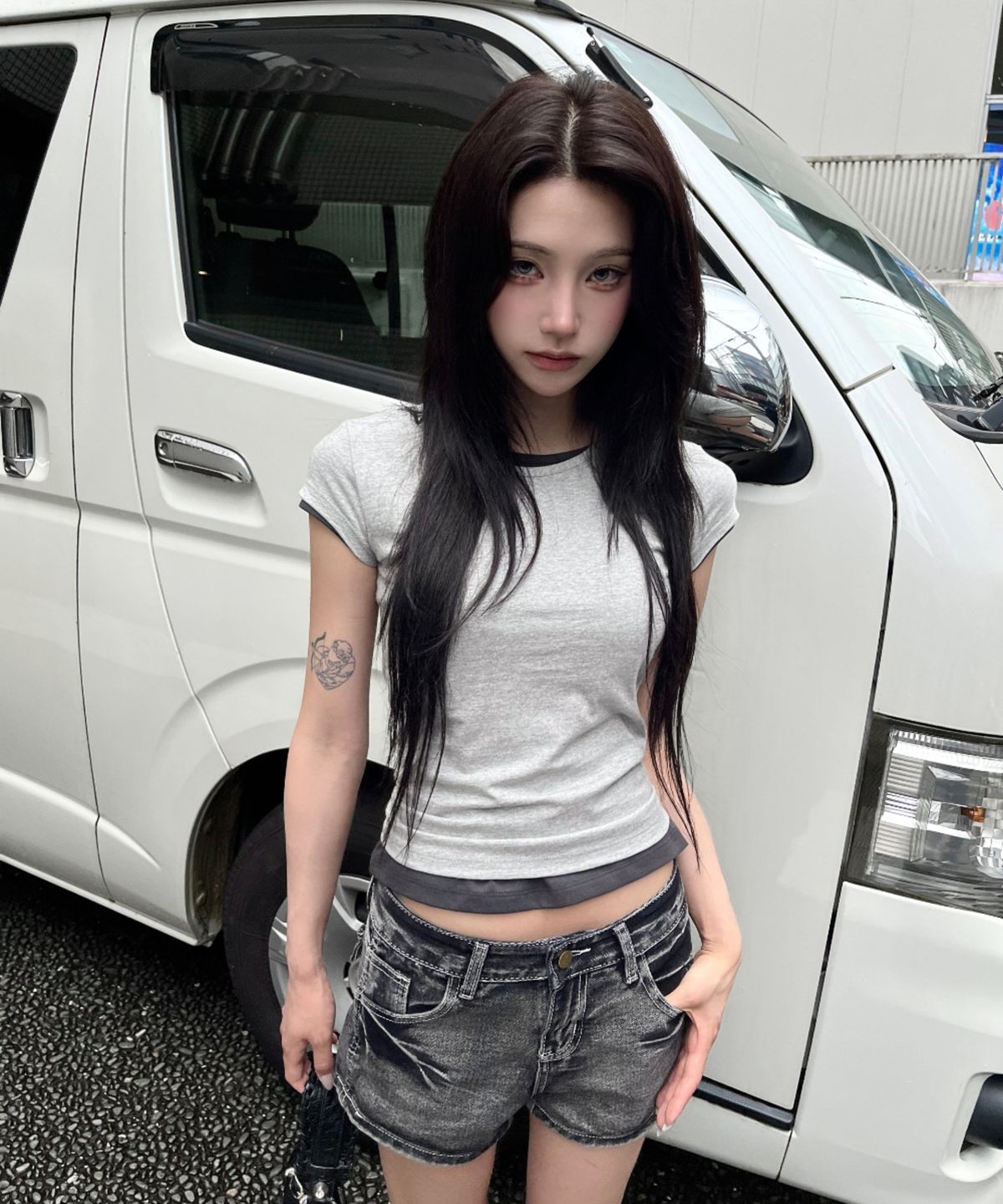 시아오시코(SIAOSIKO) 레이어드 U넥 슬림티 (White)