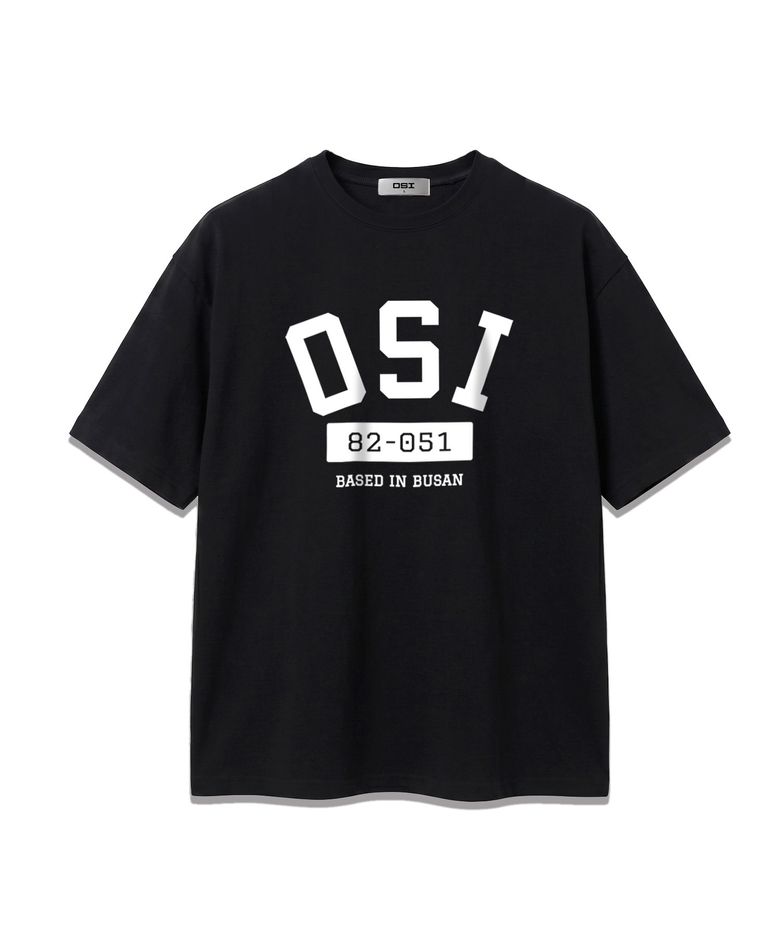 오버핏 반소매 티셔츠 OSI아치로고