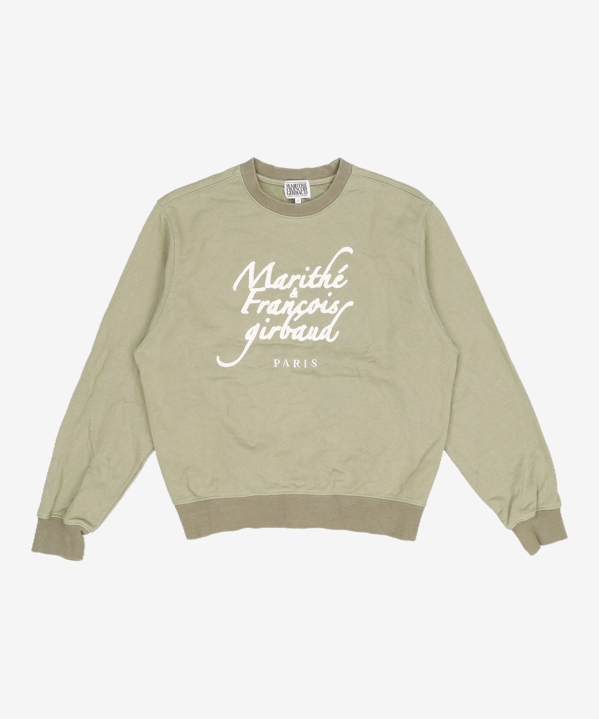 마리떼 프랑소와 저버(MARITHÉ + FRANҪOIS GIRBAUD) CURSIVE LOGO SWEATSHIRT khaki S