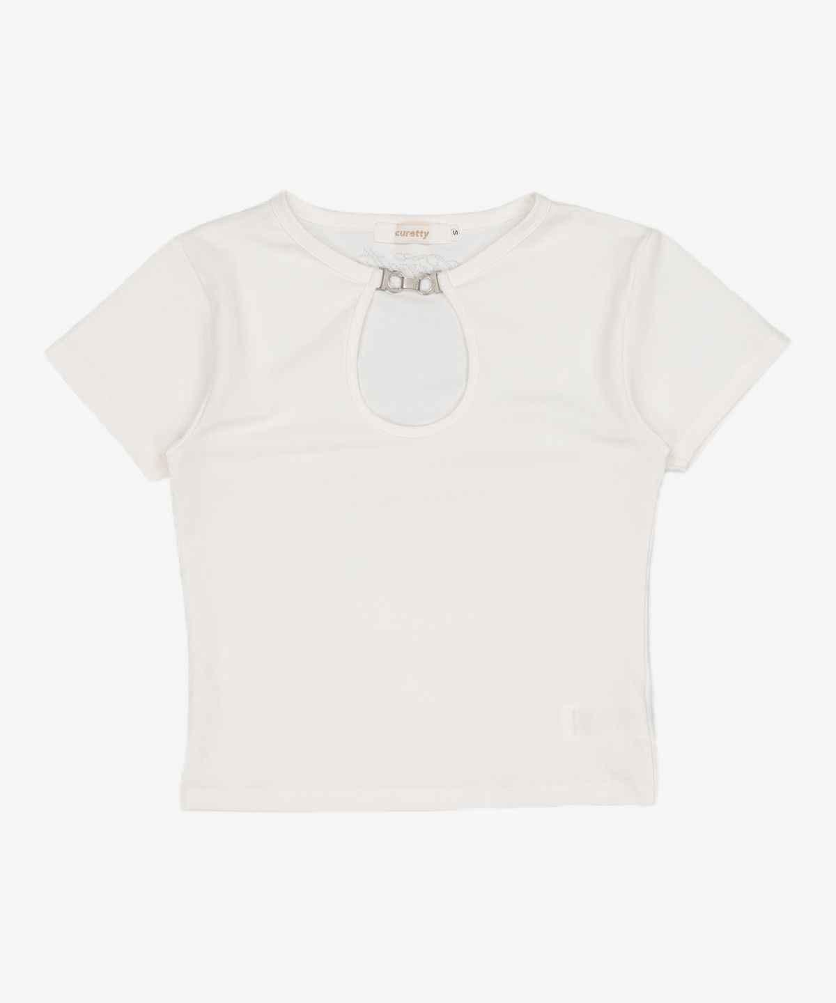 큐리티(CURETTY) C KEYHOLE DETAIL T-SHIRT_WHITE S
