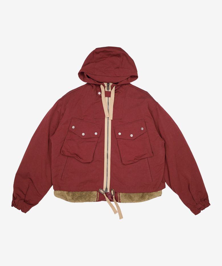 SMOCK HOODED PARKA 002 _ BURGUNDY L