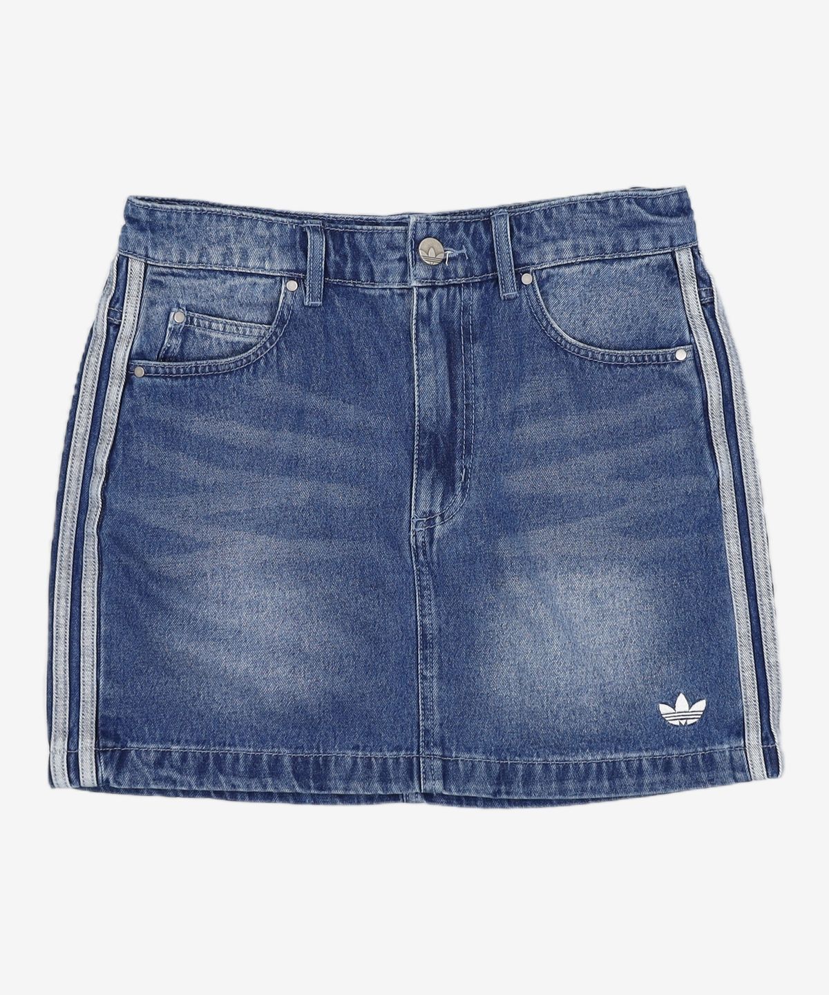아디다스(ADIDAS) 3S 데님 미니 스커트 - 인디고데님 / JW2649 36