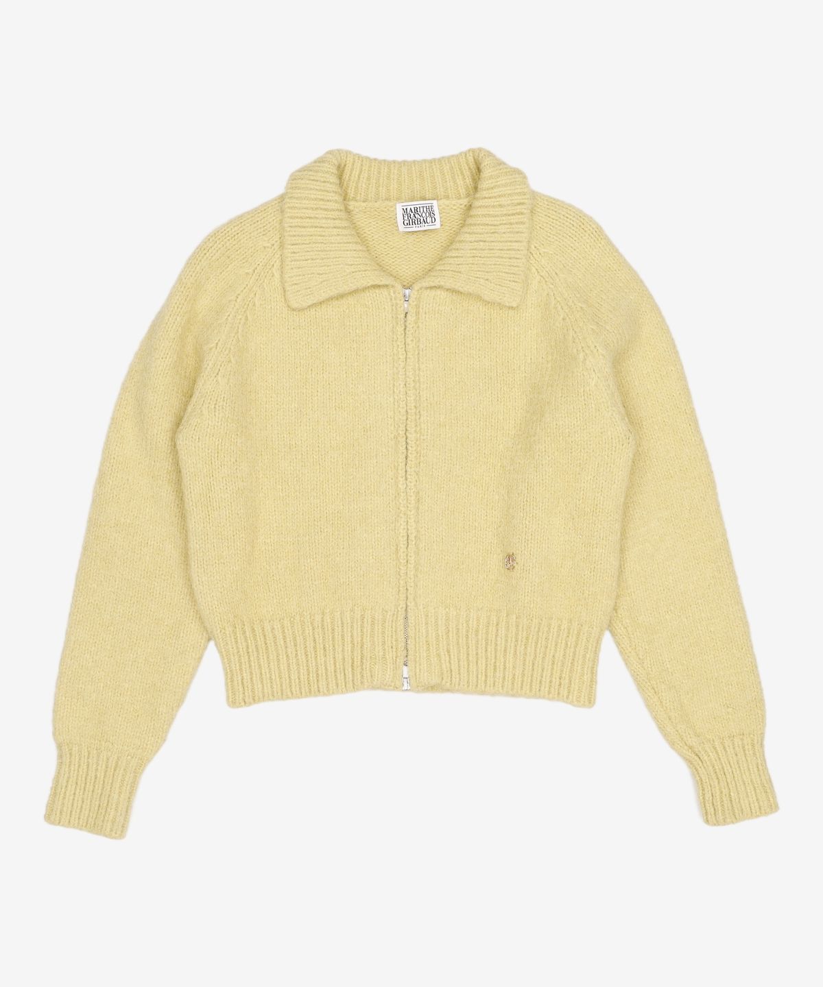 마리떼 프랑소와 저버(MARITHÉ + FRANҪOIS GIRBAUD) MFG x INGHWA W HAIRY ZIPUP CARDIGAN light olive OS