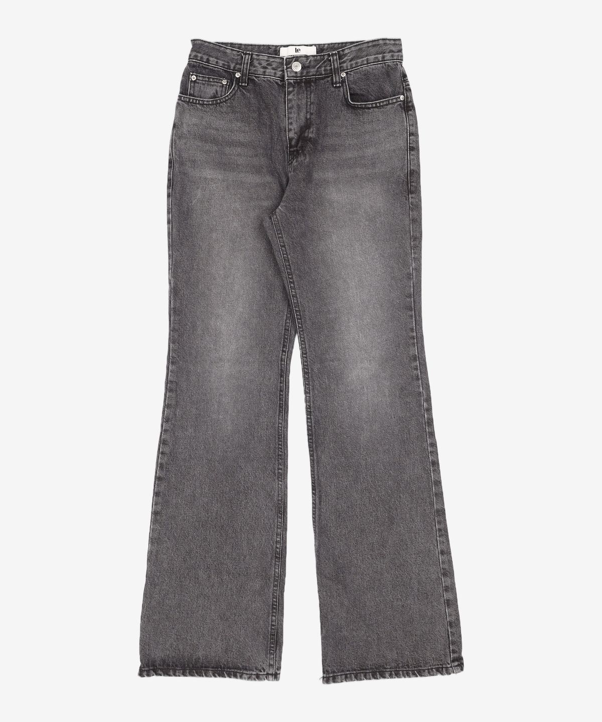 르(LE) boots cut black denim pants (black) M