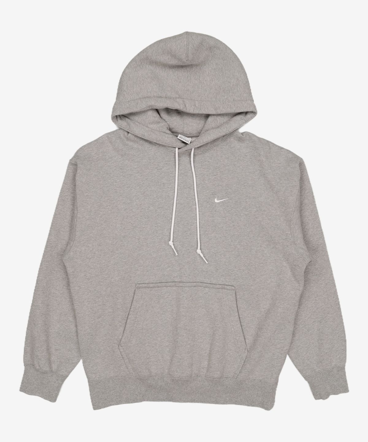 나이키(NIKE) 솔로 스우시 플리스 풀오버 후디 M - 다크 그레이 헤더:화이트  / DX1356-063 L