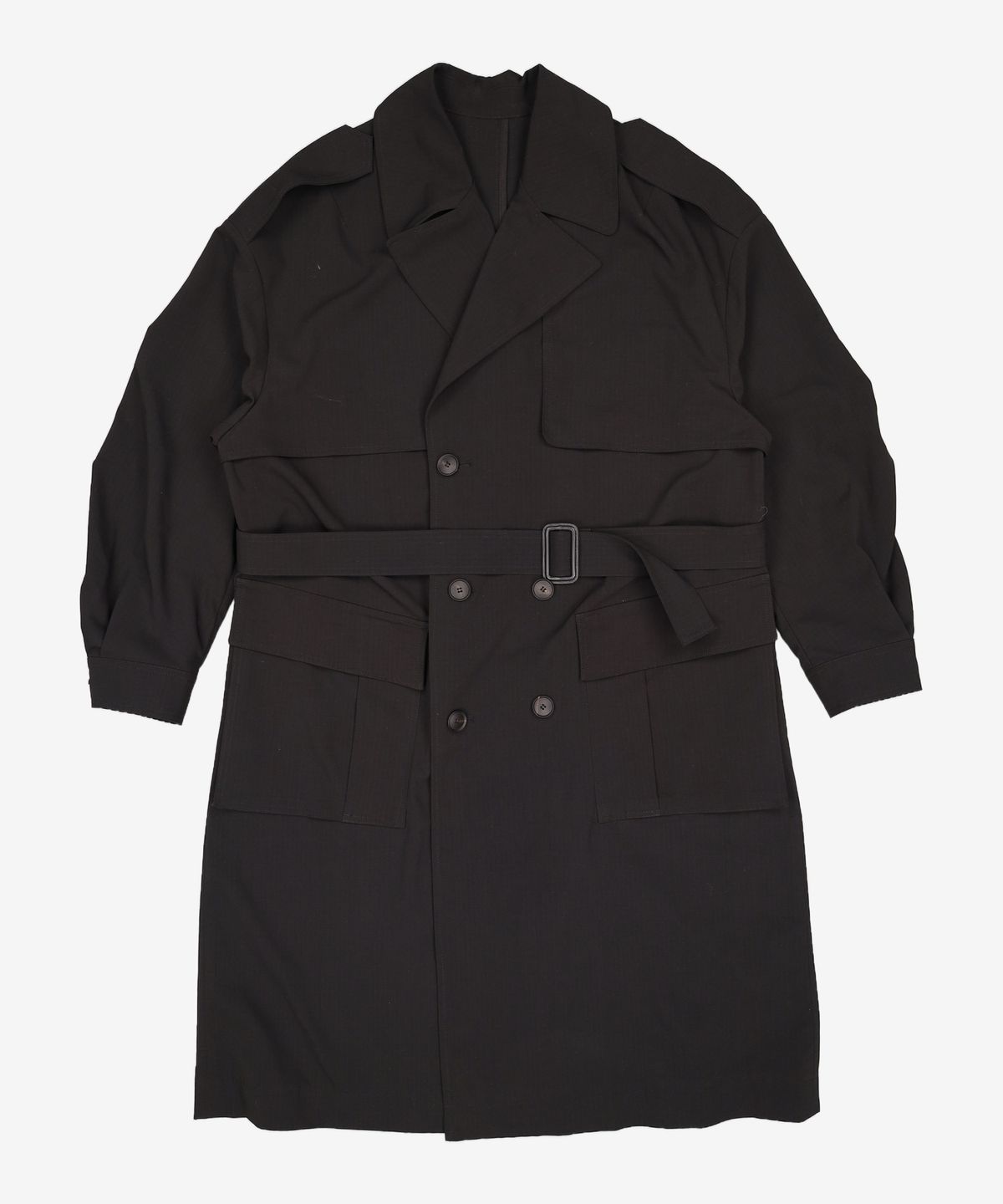 메종미네드(MAISON MINED) BLACK OVER TRENCH COAT M