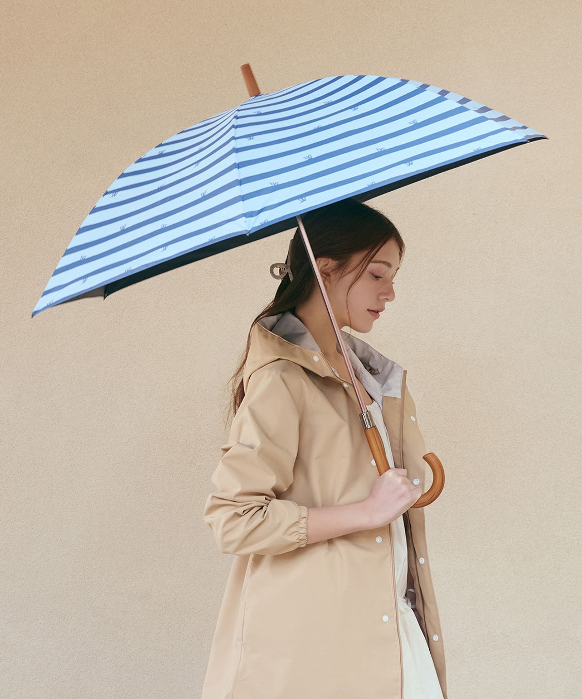 화이트샌즈(WHITE SANDS) 850 우드 핸들 UV 장 우양산 루시아 (2 colors)