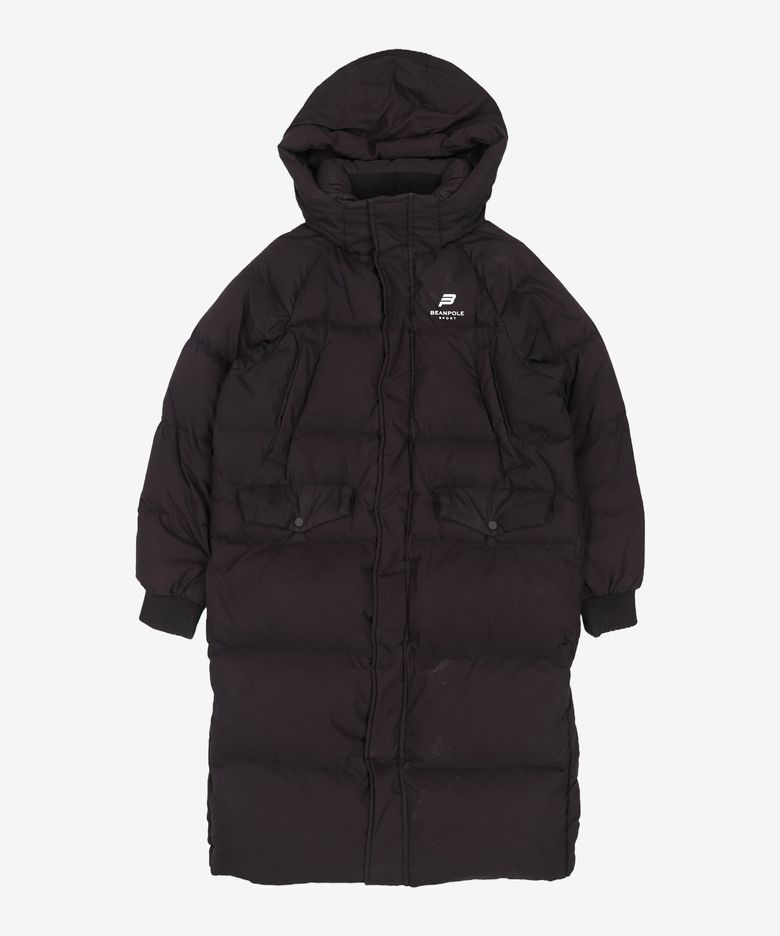 [빈폴 스포츠] 블랙 여성 B.Bench 105 덕다운 벤치다운 롱패딩 (BO8738E015) 90