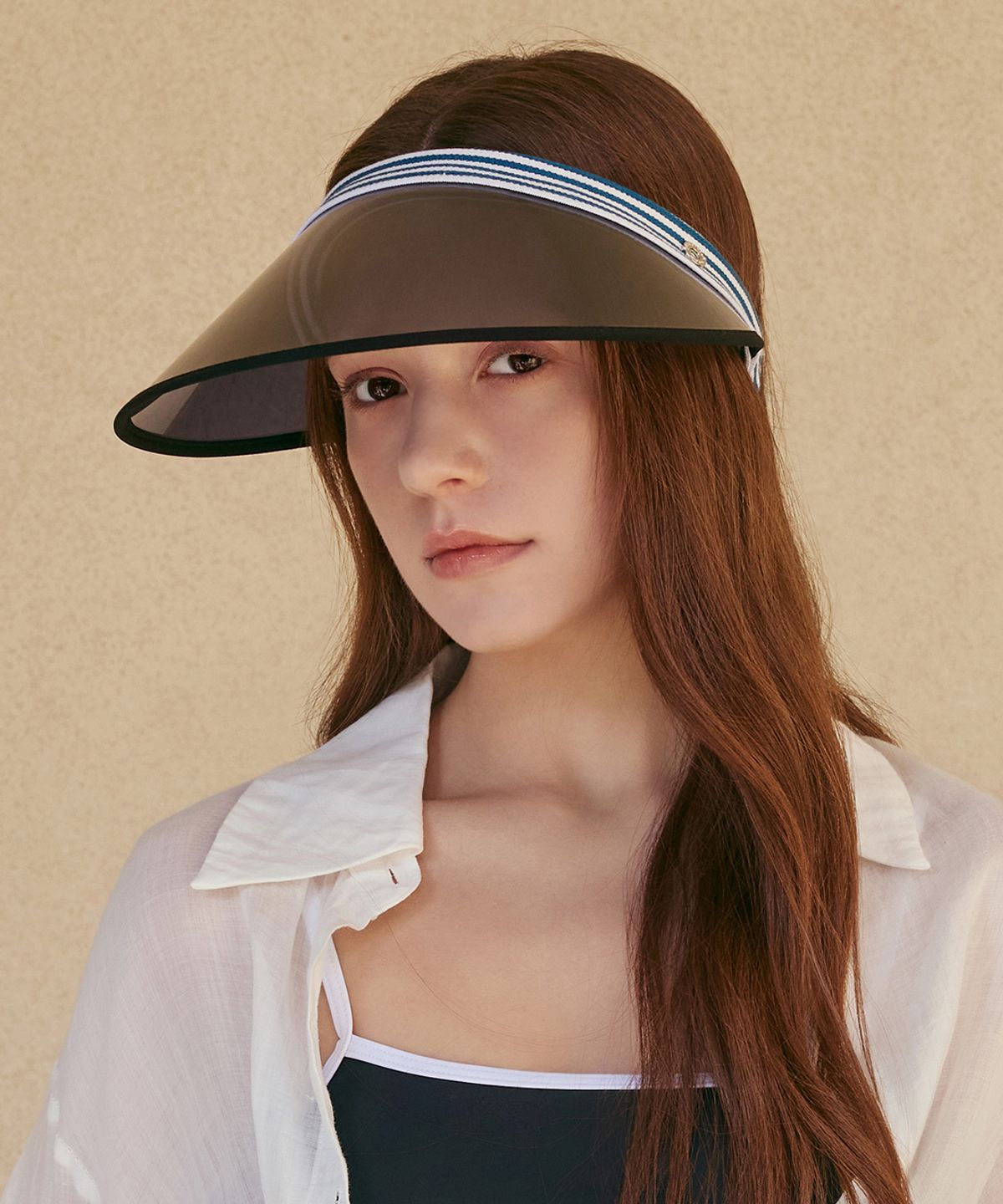 화이트샌즈(WHITE SANDS) UV차단 와이드 스트라이프 썬캡 카일라 (4 colors)