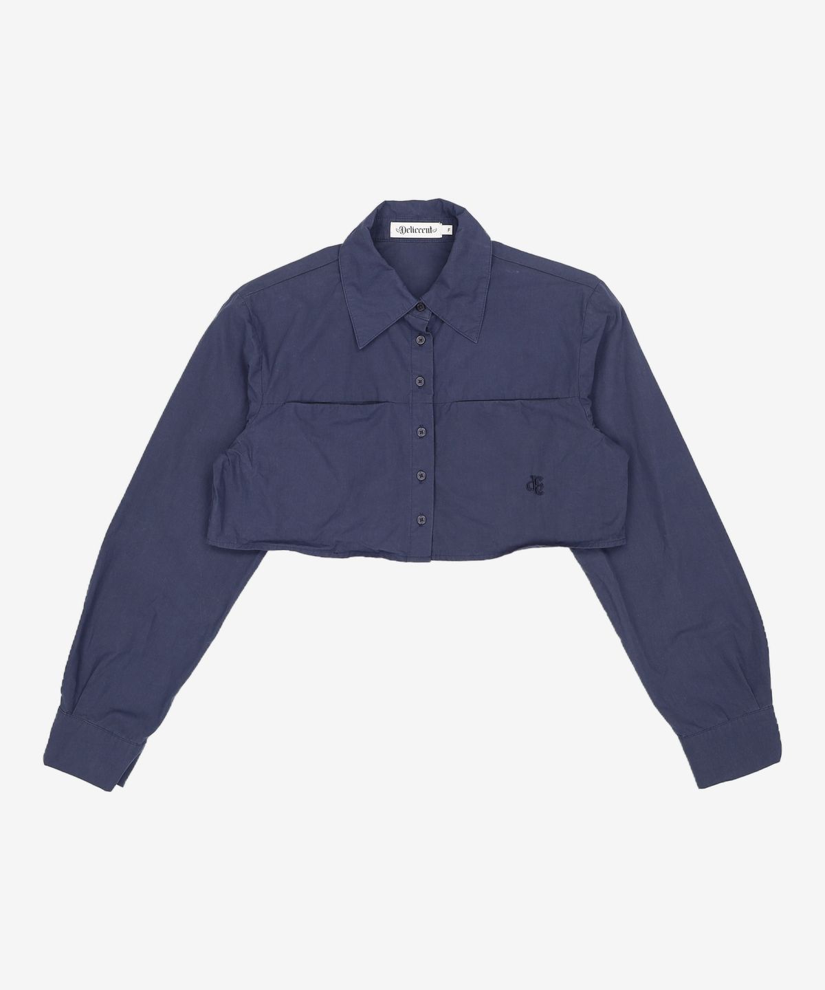 델리센트(DELICCENT) 투 포켓 크롭 셔츠 [NAVY] FREE