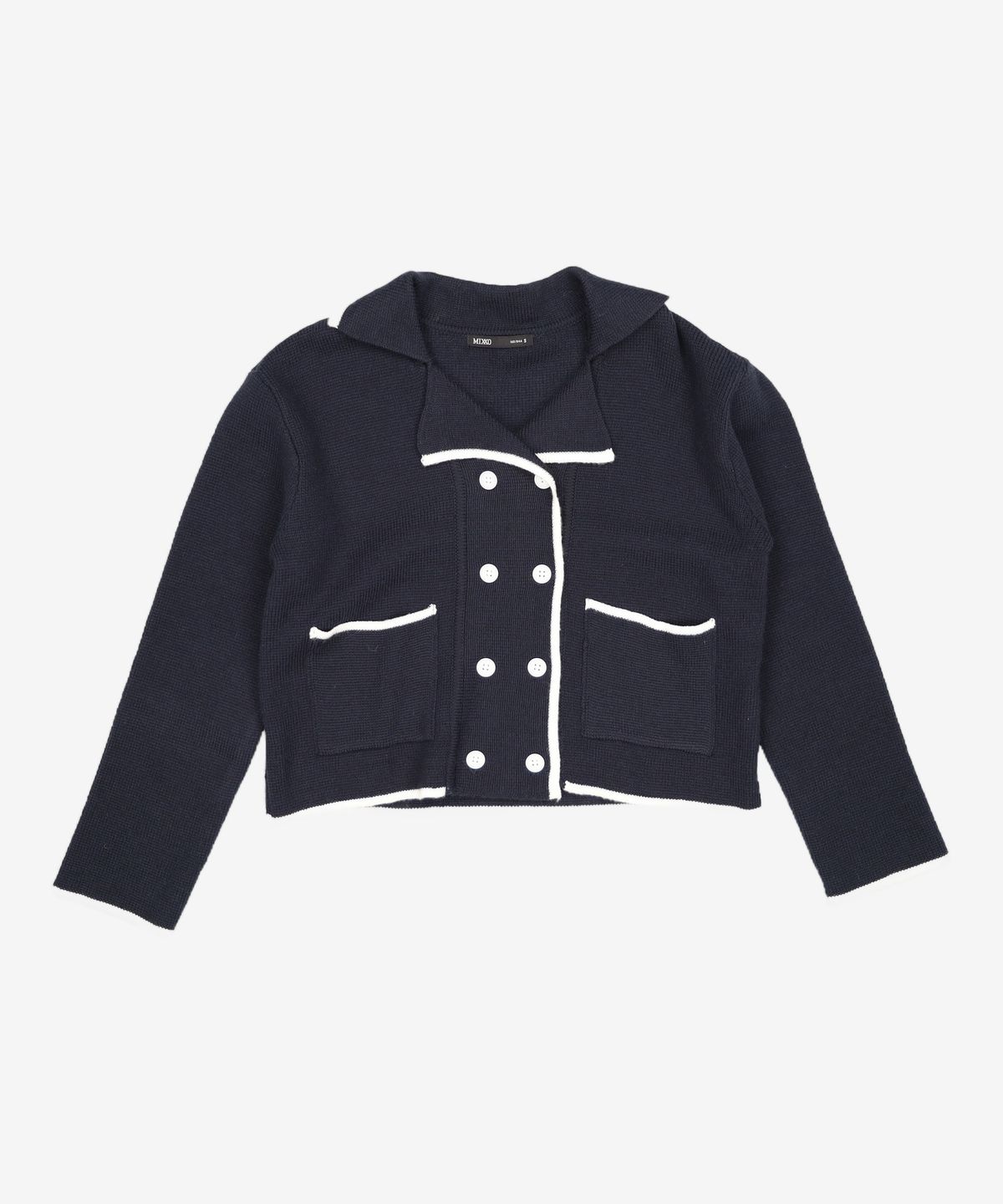 미쏘(MIXXO) 카라배색 아우터형 가디건 MIWCKD344T S