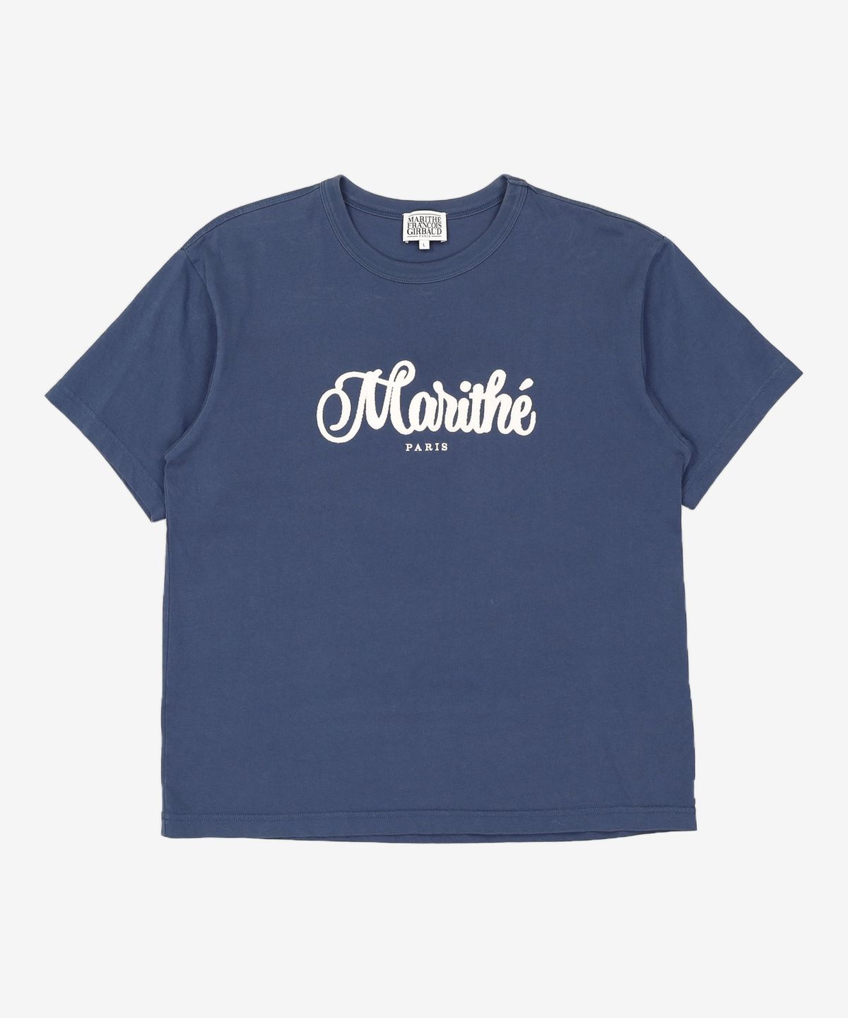 마리떼 프랑소와 저버(MARITHÉ + FRANҪOIS GIRBAUD) JERSEY APPLIQUE EMBROIDERY LOGO TEE ash blue L