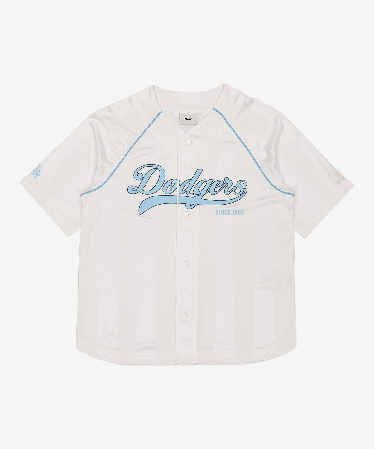 엠엘비(MLB) 바시티 하이글로시 베이스볼 셔츠 LA (White) S