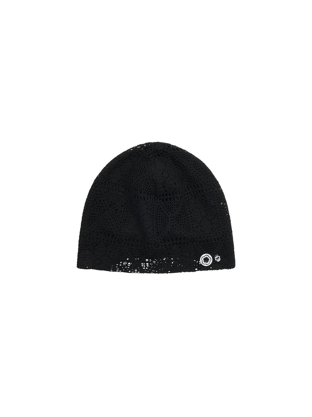 시오(SIO) CROCHE BUTTON BEANIE [BLACK]