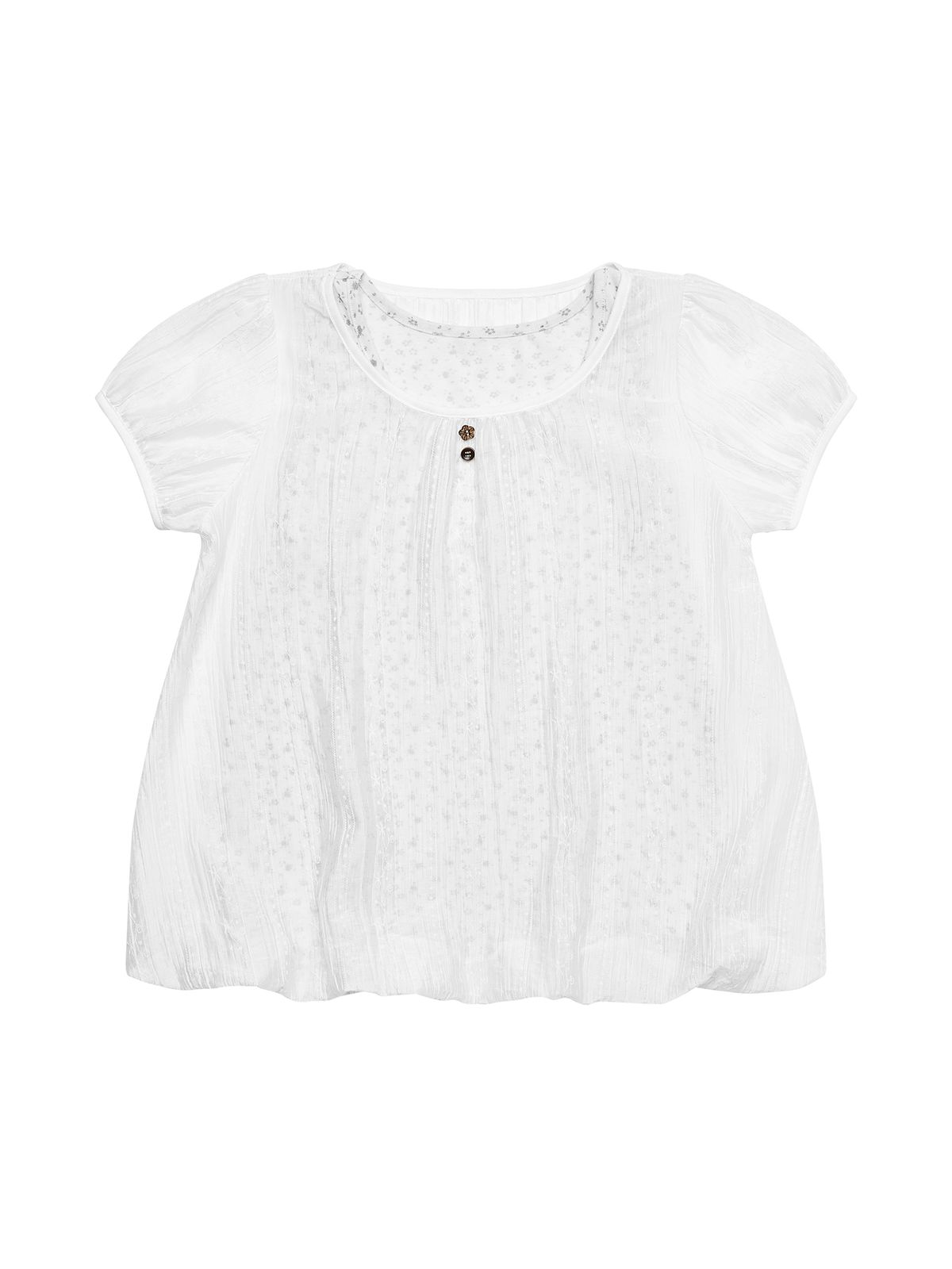 시오(SIO) SEE THROUGH PUFF SLEEVE TOP [WHITE]