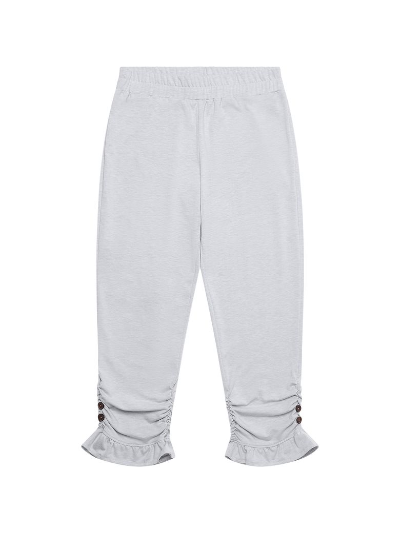 SIDE BUTTON LEGGINGS PANTS [SKY]