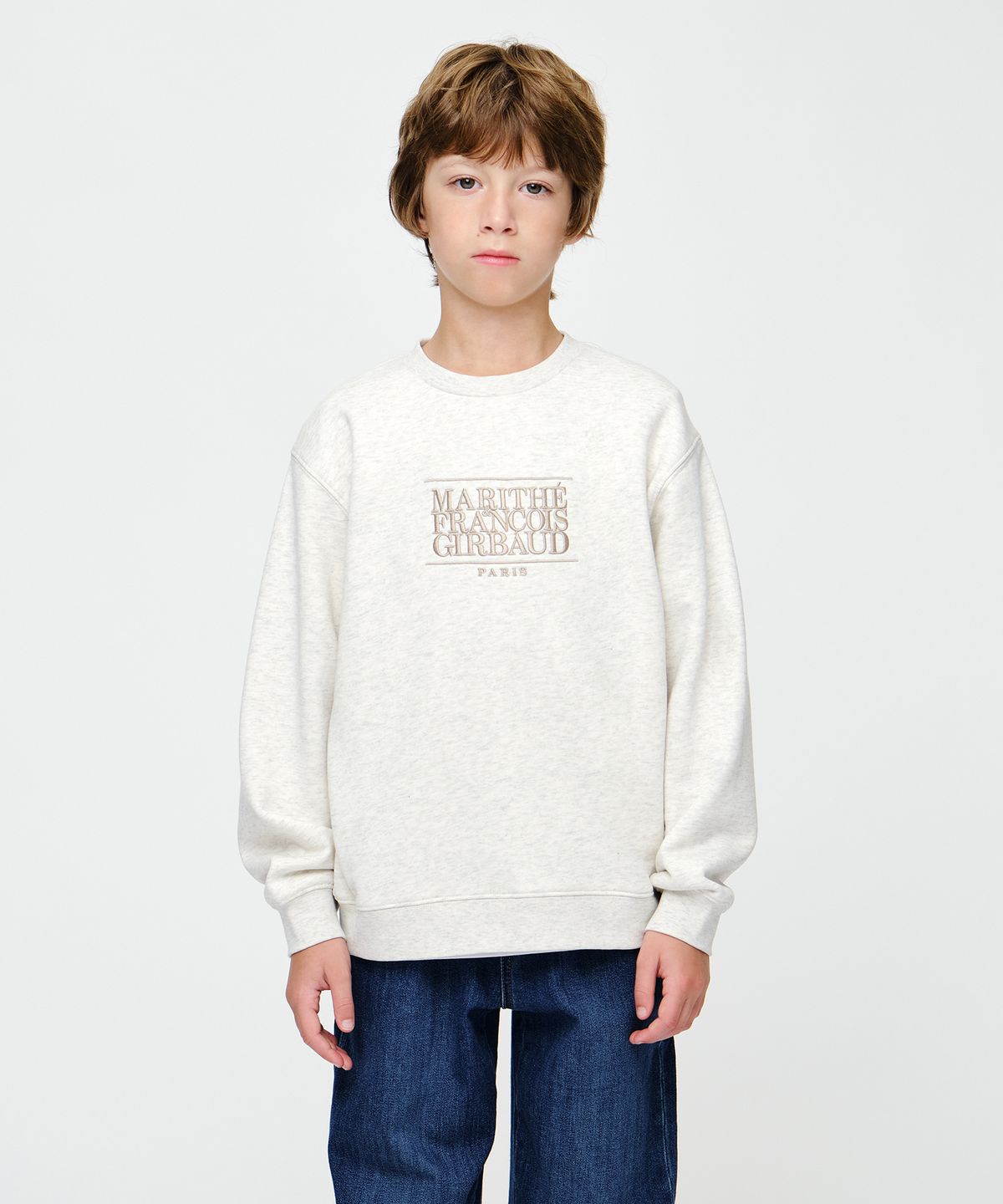 마리떼 키즈(MARITHÉ KIDS) KIDS CLASSIC LOGO SWEATSHIRT oatmeal