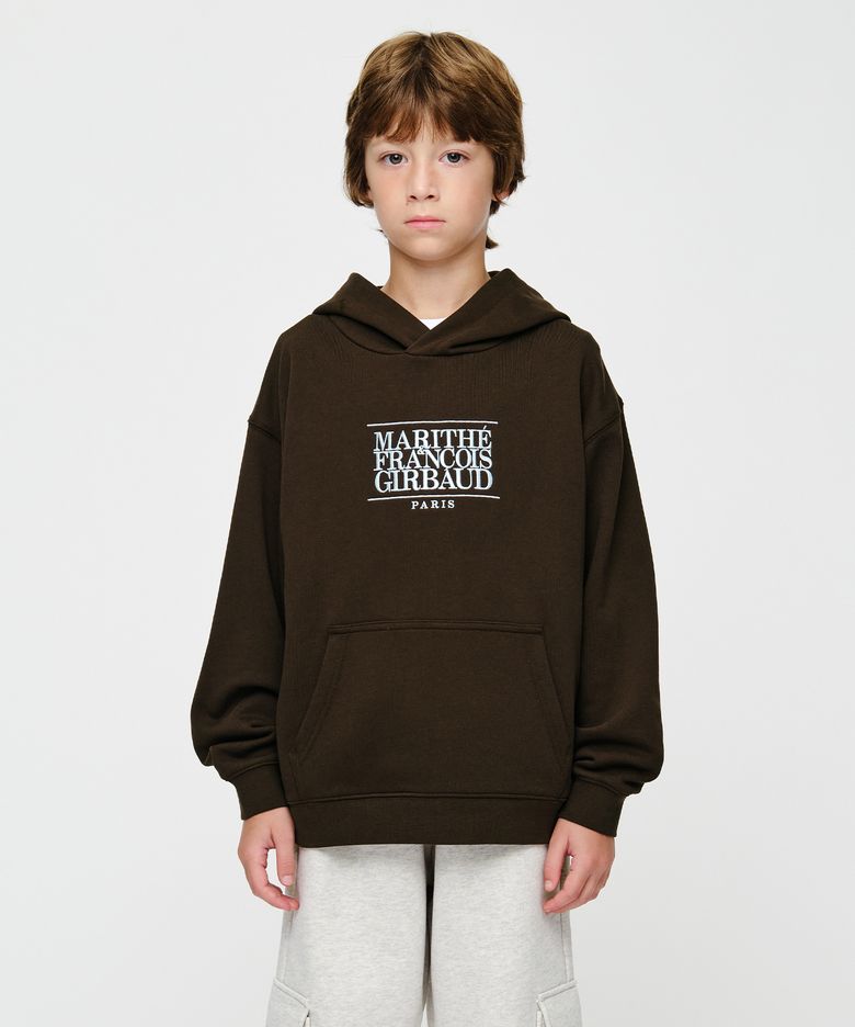 KIDS CLASSIC LOGO HOODIE brown