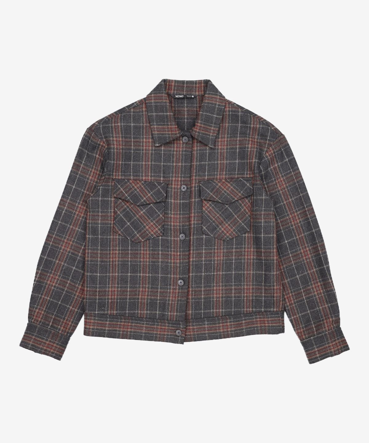 미쏘(MIXXO) 투포켓 자켓형 체크 셔츠 MIWYW8T71A S